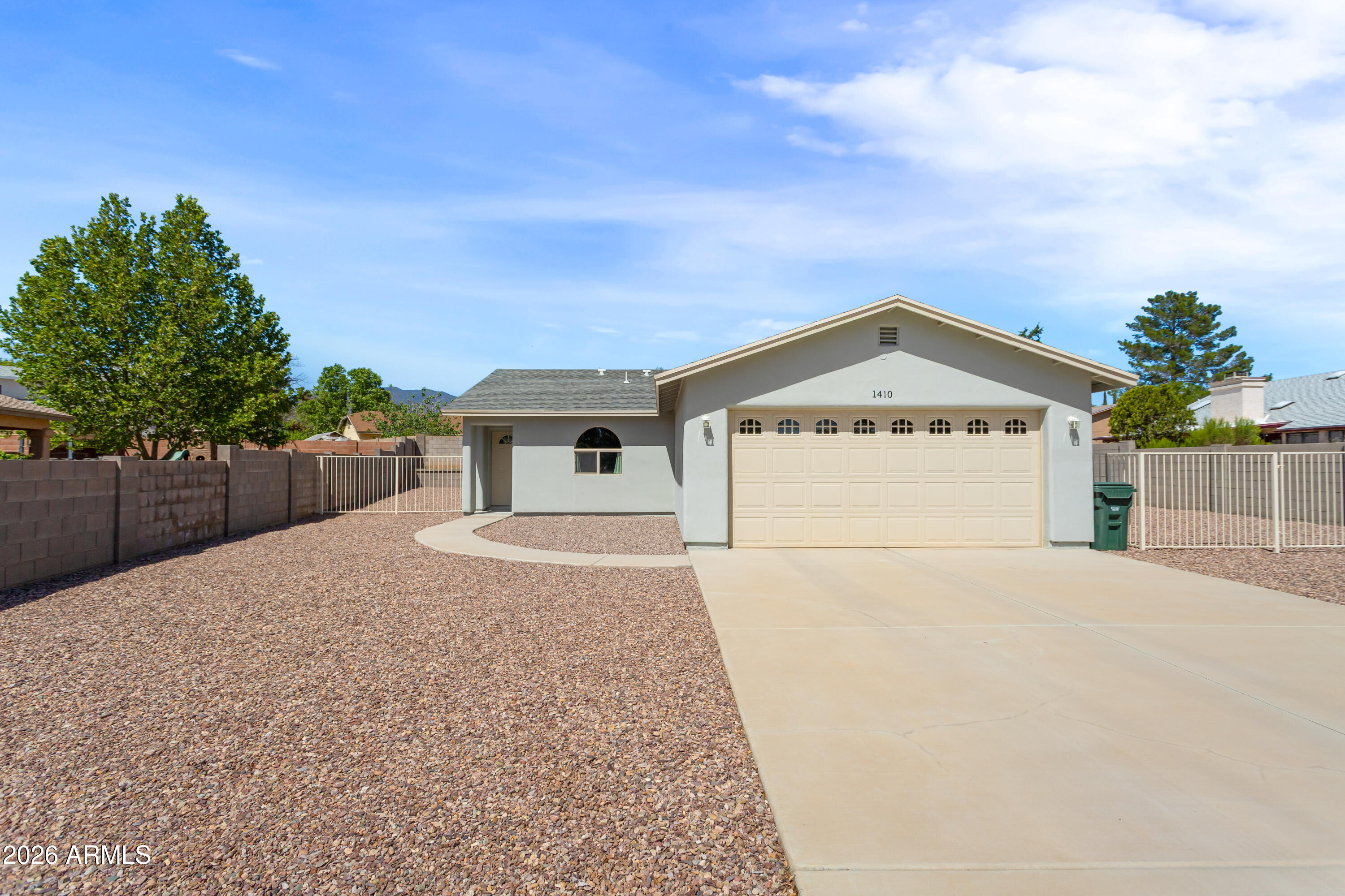 Immaculate, barely lived-in custom home on over a quarter-acre lot, offers quality craftsmanship throughout. Located close to Ft. Huachuca, this 2bd, 2ba home, designed with comfort & efficiency in mind features 8-inch exterior wall construction, energy efficient HVAC system & 2-car garage with insulated garage door. The thoughtfully designed kitchen showcases soft-close cabinetry, elegant quartz countertops & SS appliances--perfect for everyday living. Cheerful & balanced interior colors create an inviting & cohesive feel throughout the home. Additional upgrades include a water treatment & filtration system & recirculating pump. This property combines modern finishes, energy-conscious construction & a spacious lot--ready for its next owner to enjoy.