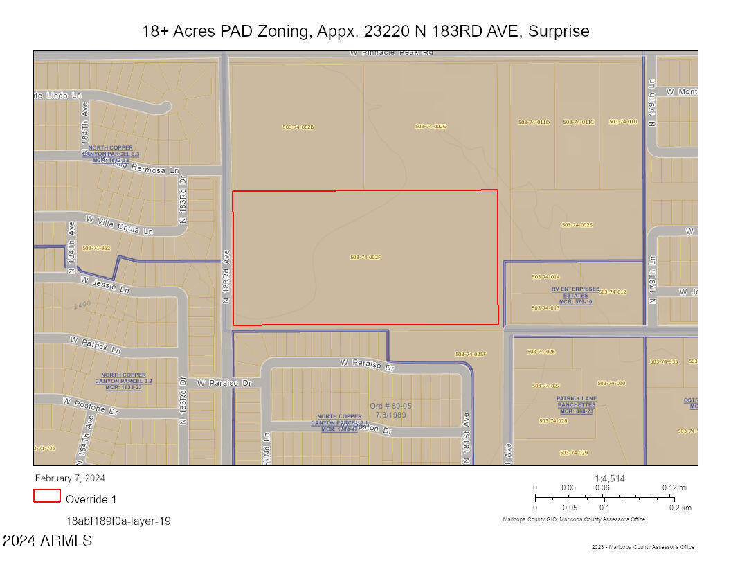 S2 NW4 NE4 EX W 40' & S & E 30' RDS 18.08 AC - Land