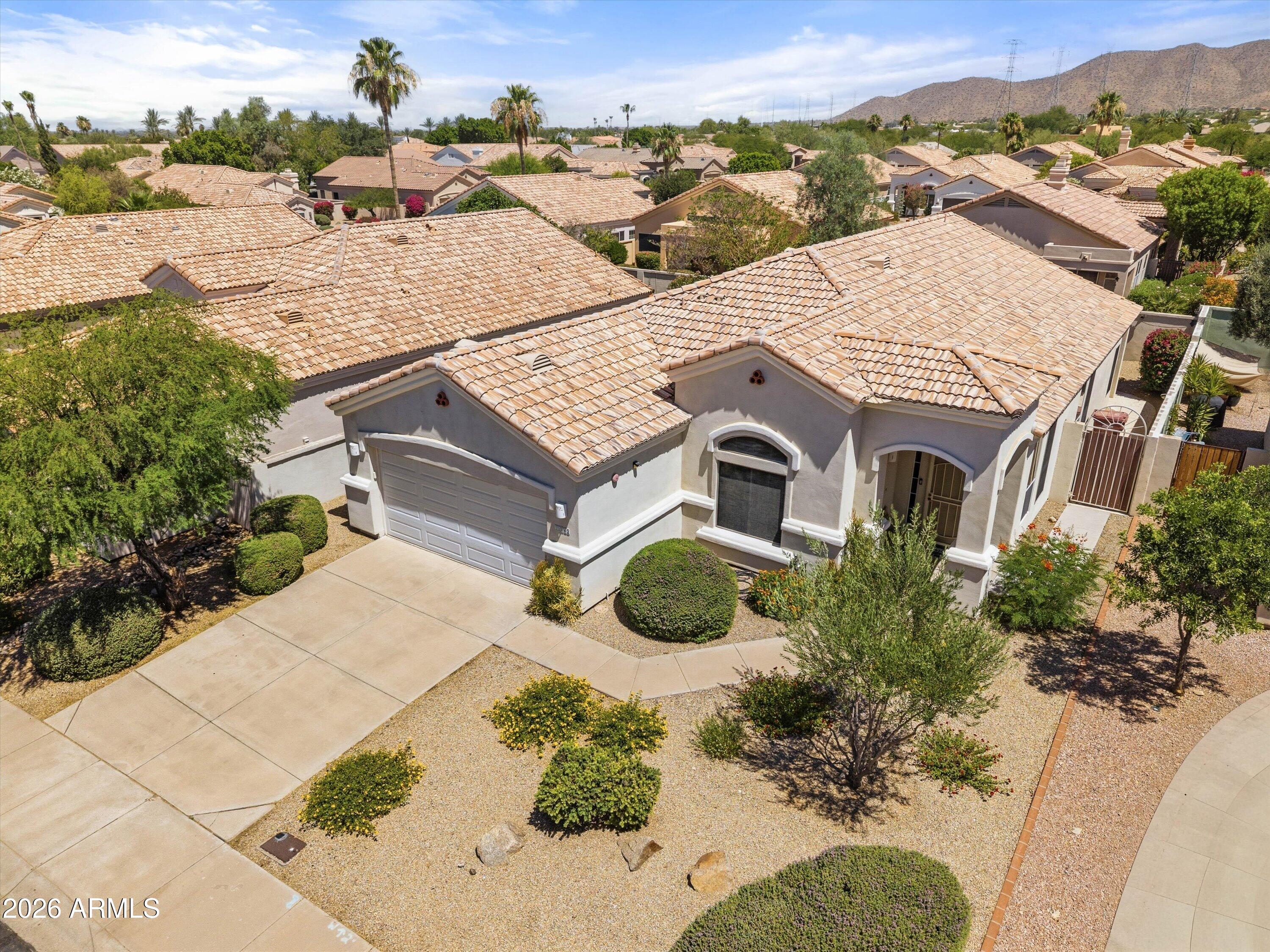Welcome to a home that perfectly captures the ease and charm of Scottsdale living. This beautifully maintained 3-bedroom, 2.5-bath residence offers a warm, inviting floor plan of travertine filled with natural light and comfortable living spaces designed for both everyday enjoyment and effortless entertaining. Outside you have a private backyard enhanced with a travertine area creating the perfect setting for morning coffee, evening gatherings, or simply unwinding under Arizona's stunning skies. Nestled within the wonderful community, Stonegate, featuring a sparkling pool, this home combines low-maintenance living with exceptional convenience to Scottsdale's premier shopping, dining, golf, and outdoor recreation. A place where comfort, lifestyle, and location come together beautifully.