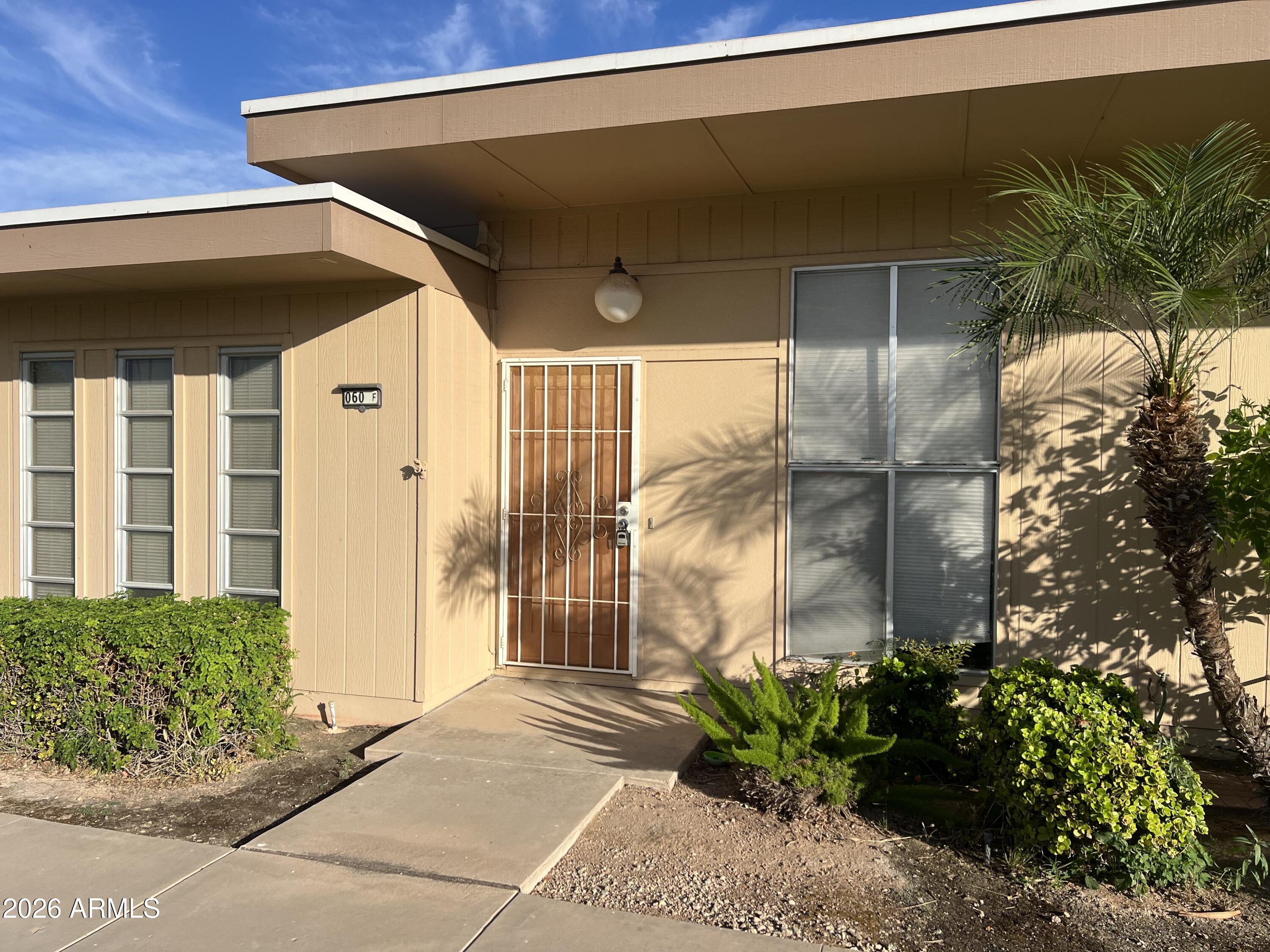 This 1 Bed 1 Bath home is now available! Happily, situated in the lovely Royal Oak townhome community in Sun City, enjoy the nearby amenities offered such as clubs, pools, and access to golf courses! Inside you'll find high ceilings, plenty of space and a 1-car garage with cabinets! New roof & HVAC in 2020! A private patio allows for outside enjoyment, and a front grass courtyard provides peaceful outdoor ambiance. Don't miss your opportunity to own a piece of paradise!