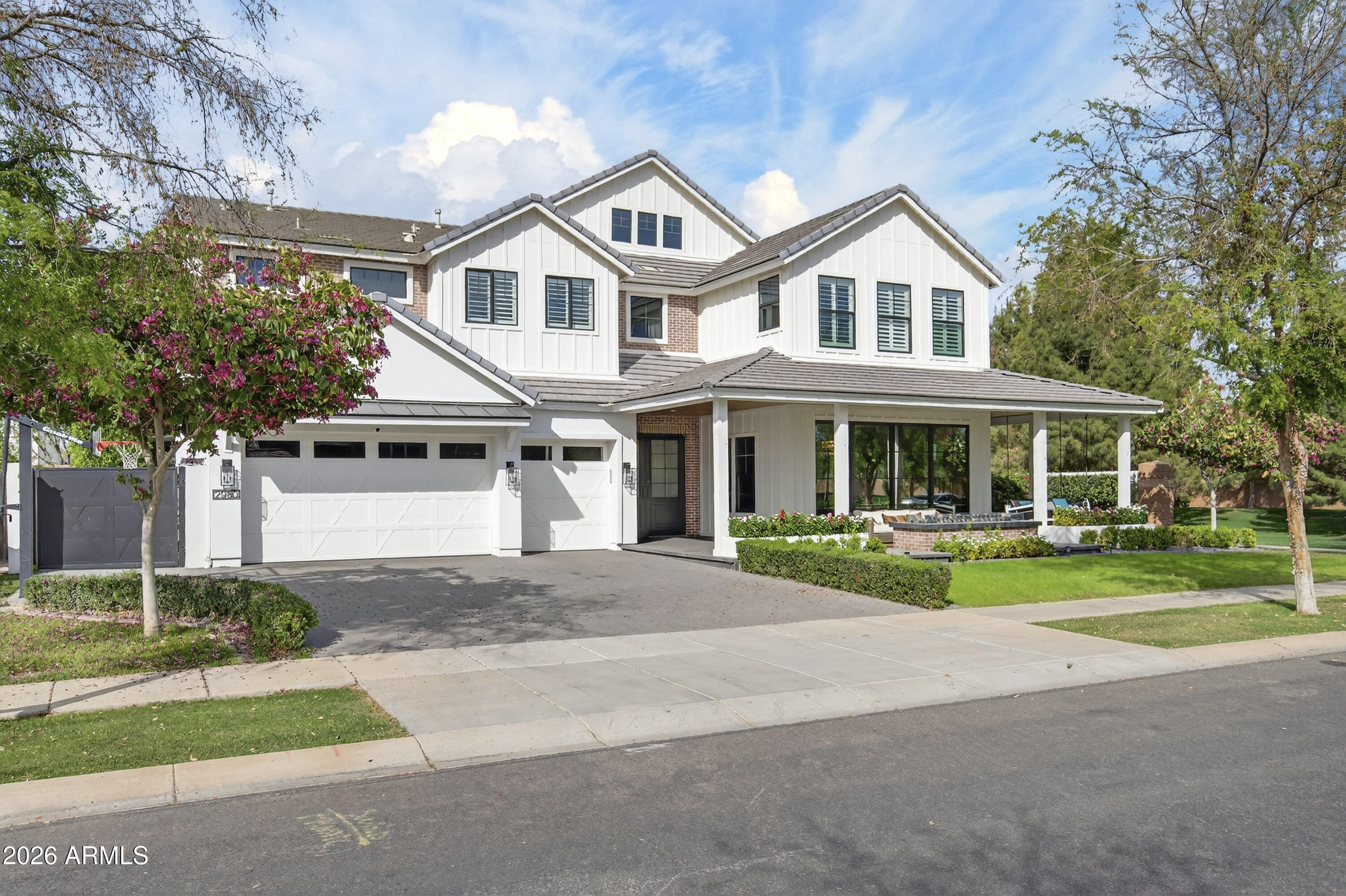 Don't miss this opportunity in Morrison Ranch! This upgraded home is priced below the seller's original purchase price for a quick sale. Light-filled open floorplan with custom finishes throughout. Gourmet kitchen features abundant cabinetry, waterfall-edge island, and high-end stainless and cabinet-faced appliances. Dedicated theater/game room plus enclosed metal-and-glass fitness room. Spacious primary suite opens to an overlook patio with resort-style backyard views and private sauna. Spa-like bath and expansive walk-in closet complete the retreat. Designer details, spacious secondary bedrooms, and flexible living areas add comfort and versatility for modern living. Pre-foreclosure & motivated seller. Incredible opportunity to secure luxury at a compelling price, Act fast.