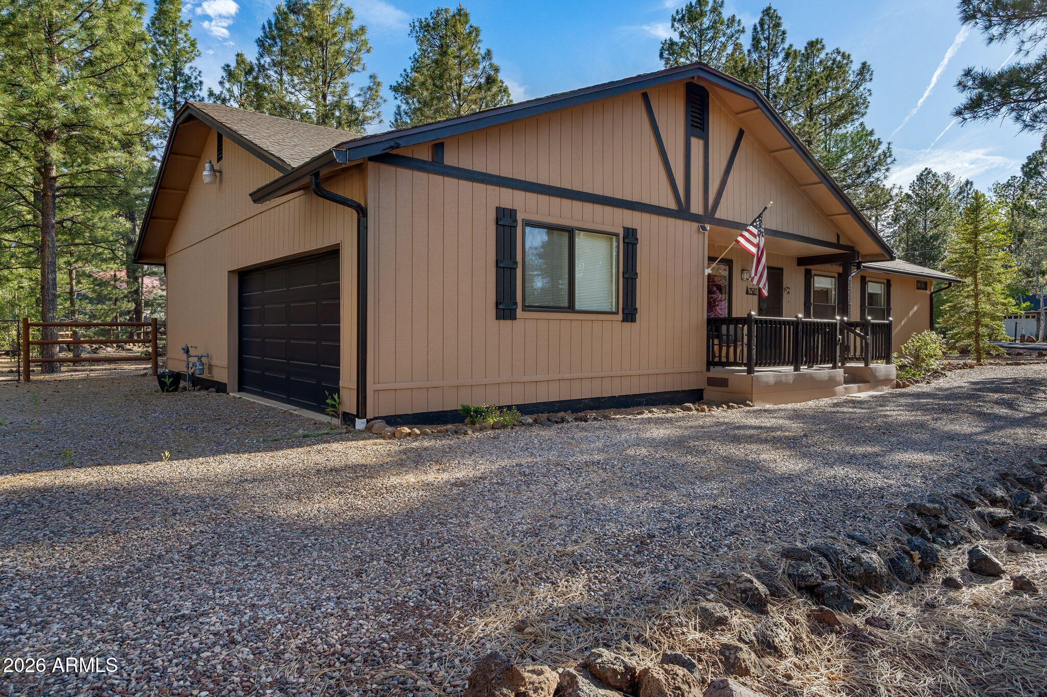 Welcome to your dream mountain retreat in sought-after Pinetop Country Club! This beautifully updated, fully furnished, 3-bedroom, 3-bath home perfectly blends mountain charm with modern comfort and is designed to make you feel at home the moment you walk through the door. Gorgeous laminate flooring flows throughout the living spaces, while stunning tongue-and-groove ceilings create warmth and character that perfectly complement the mountain lifestyle. The inviting living area is anchored by a cozy fireplace, creating the perfect place to gather on cool mountain evenings and snowy winter nights. Expansive windows fill the home with natural light and frame beautiful views of the towering pines, bringing the outdoors in and creating a peaceful setting throughout. The spacious kitchen is both stylish and functional, featuring beautiful stone countertops, updated finishes, and a serving bar with seating that's perfect for entertaining family and friends. The oversized primary suite is a true private retreat, complete with a generous ensuite bath, dedicated office space ideal for working remotely, and a large walk-in closet with abundant storage. Guests will appreciate the oversized secondary bedroom with its own ensuite, offering comfort and privacy for visitors or multi-generational living.

Step outside and enjoy the mountain lifestyle from the large covered back deck with outdoor seating space, perfect for morning coffee, evening gatherings, or simply enjoying the cool mountain air. The generous treed yard provides plenty of space to relax and enjoy the natural beauty surrounding you.

Being sold fully furnished, this incredible property is truly move-in ready--simply bring your personal belongings and start making memories. Located just minutes from golf, hiking, fishing, dining, and year-round recreation, this home offers more than a place to live--it offers the mountain lifestyle you've been dreaming about. Don't miss this opportunity to own your perfect Pinetop escape!