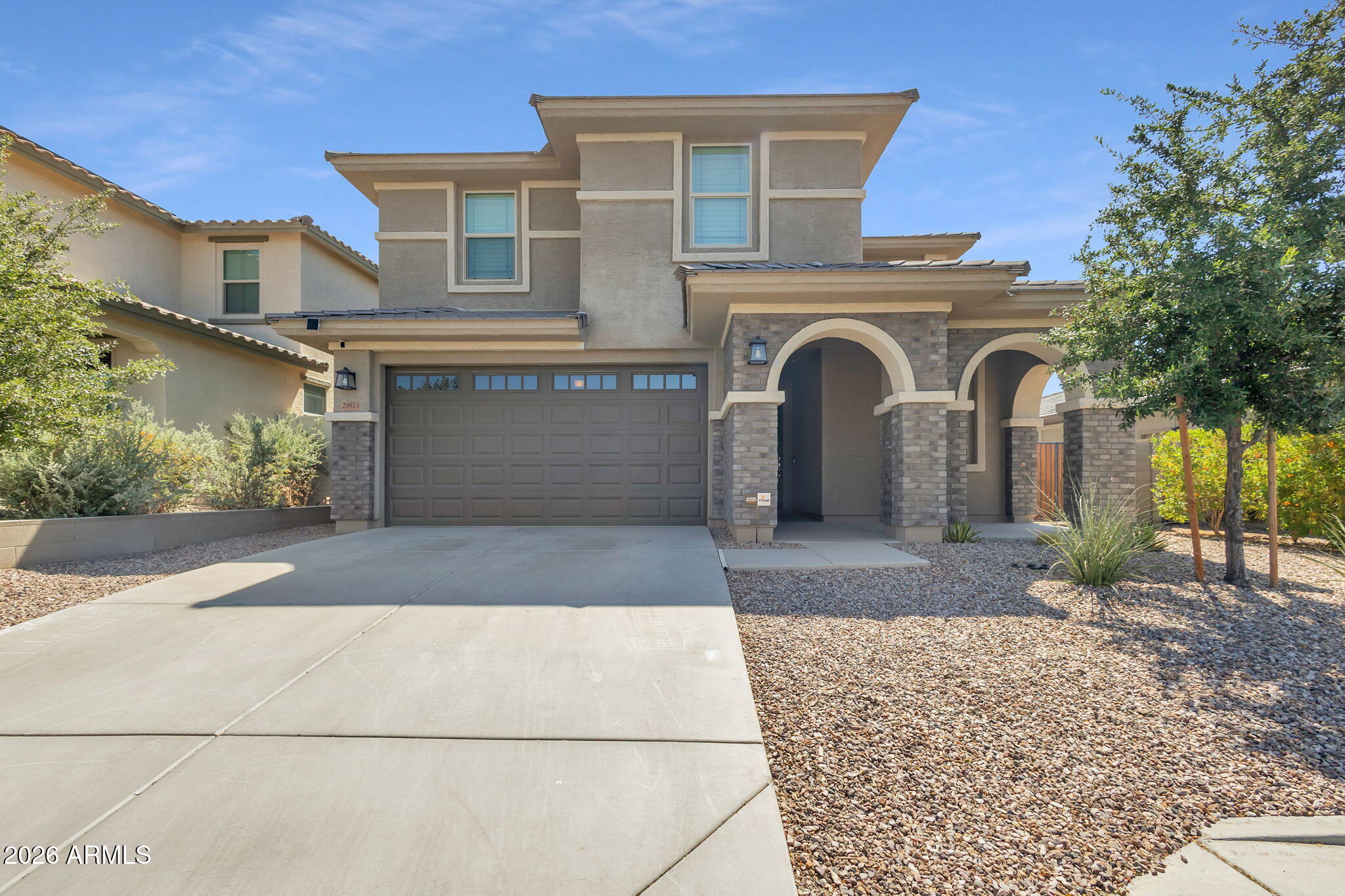 Welcome to this highly sought-after upgraded home in Vistancia featuring OWNED solar and exceptional indoor-outdoor living! This beautifully maintained residence offers 4 bedrooms + a den, and 2.5 bathrooms.
Step inside to find gorgeous wood-look tile flooring, designer finishes, and an open-concept layout perfect for entertaining. The chef's kitchen impresses with stainless steel appliances, granite countertops, gas cooktop, a large island, and ample cabinetry. Upstairs, the spacious loft provides the ideal flex space for a game room, media area, or playroom.
The resort-style backyard is truly an entertainer's dream, featuring multi-slider doors that open to a private pool and spa, travertine pavers, artificial turf, and low-maintenance desert landscaping in both the front and backyard. Enjoy relaxing evenings with the newly installed outdoor TV visible from the pool and spa.
Additional upgrades include:
* Owned solar with bird-proofing installed
* New soft water system
* New reverse osmosis system
* New bathroom vanity
* Pool safety-netting designed to preserve the backyard view
The East facing backyard is ideal for the afternoon shade so that the backyard can be enjoyed during those sunny afternoons.
This move-in-ready home combines luxury, efficiency, and comfort in one of Peoria's most desirable master-planned communities. Don't miss your opportunity to make it yours!