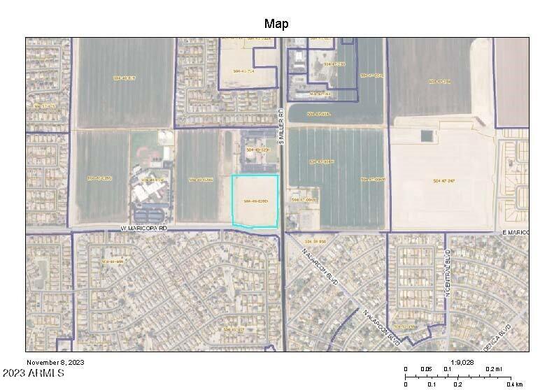 Property located on two major paved roads. Zoning allows for 250 Multi-Family Units.
Maximum building height is 50 feet (three-story), except within 75' of
south and west property boundary the maximum building height is two
stories.