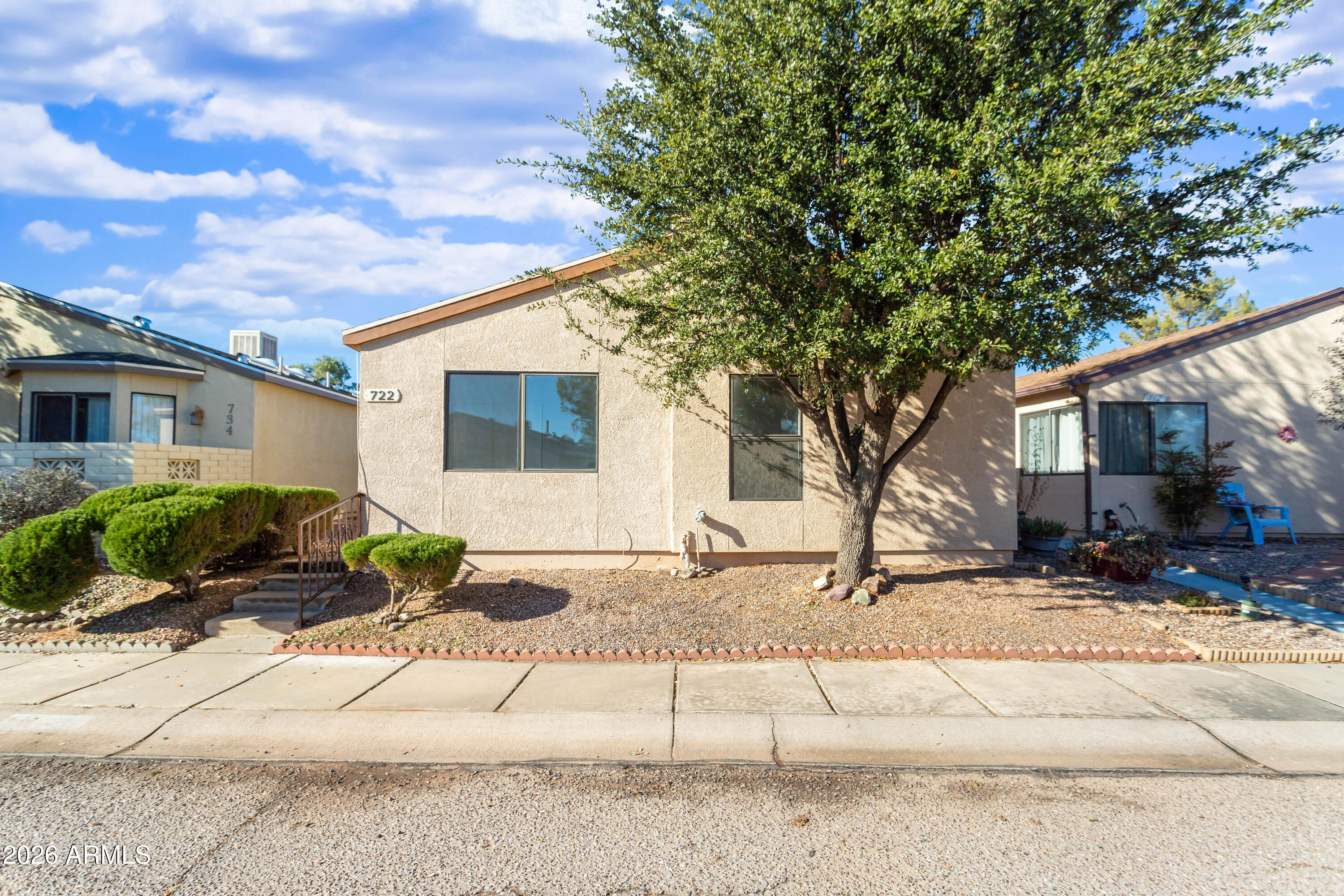Step inside to easy living with this well maintained home in Desert Shadows. With a low HOA you can enjoy the community pool and hot tub. This 4 bedroom 2 bath home provides easy living with it's open floorplan and large low maintenance back yard. Complete with 3 gates for storing 2 vehicles under cover and another space for any extra you might have. Large covered back patio makes for a great outdoor space to enjoy the Arizona weather. Updated bathrooms and kitchen plus a newer HVAC makes this home move in ready.