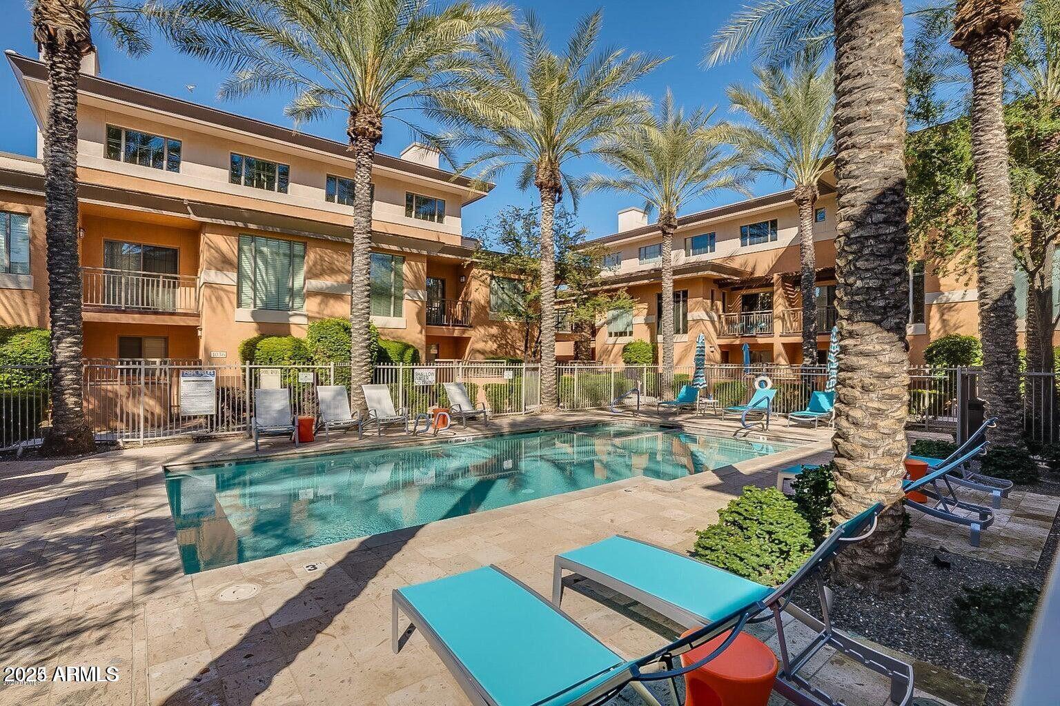 Beautiful luxury townhome featured in the private gated community of Sandalo Townhomes located in Paradise Valley, AZ. This condo incorporates a subtle balance of both contemporary finishes with a modern design. The home features 2 bedrooms, 2 full baths, 1,600+ sqft [open concept] floor plan while featuring an upgraded kitchen boasting granite countertops, contemporary raised panel cabinetry stainless steel appliances, plumbed for gas cooking, and kitchen island. Additional features include high ceilings, dual pane [low-e] windows, spacious living space, bamboo wood flooring, modern plumbing/lighting fixtures, upgraded baths, and a dedicated master retreat with stand alone shower, soaking tub, dual vanity, and walk-in closet. Lastly, the home features an attached 2-car garage, and three dedicated patio spaces--perfect for entertaining guests & family. Sandalo is a gated community offering residents outdoor grills, community swimming pool, and easy access to Kierland Commons, Scottsdale Air Park, and Old Town Scottsdale.