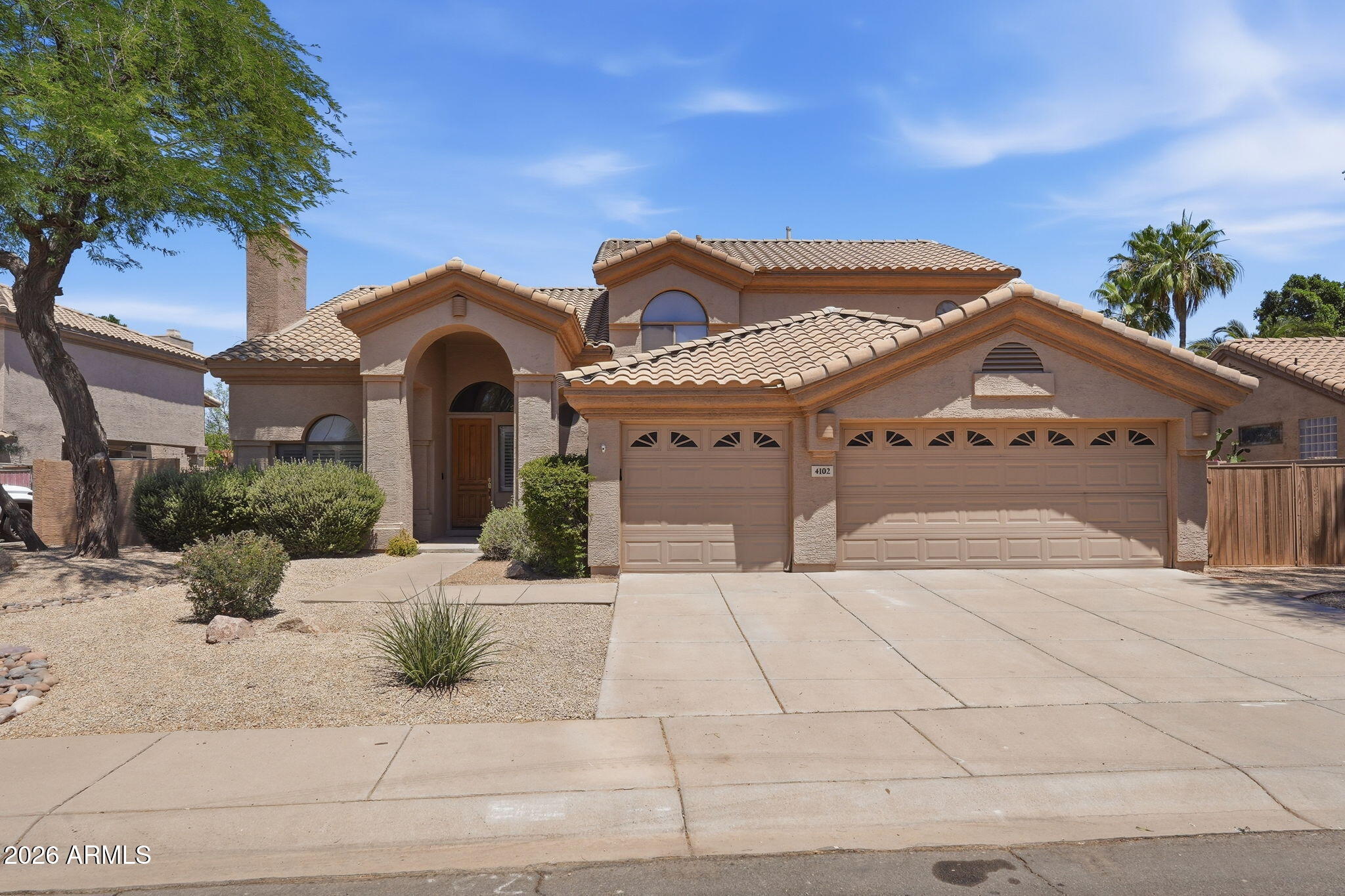 Highly Desirable Coventry by Del Webb home in Park Promenade.  This rare model features 4 bedrooms and 2 bathrooms upstairs.  Downstairs Formal Living Room, Dining Room, Bonus Room, Updated Kitchen, Breakfast Room, Family Room, Laundry.  Very Large backyard with mature landscape, grass, extended Patio, refinished and Heated pool and jacuzzi.  Close proximity to all schools, Chandler Mall, the 101 and 202, Grocery stores, Restaurants.  Premiere Kyrene schools and highly rated Corona Del Sol High School.    Don't forget about the wonderful Desert Breeze Train Park with playgrounds, Lake, walking trails and fishing!