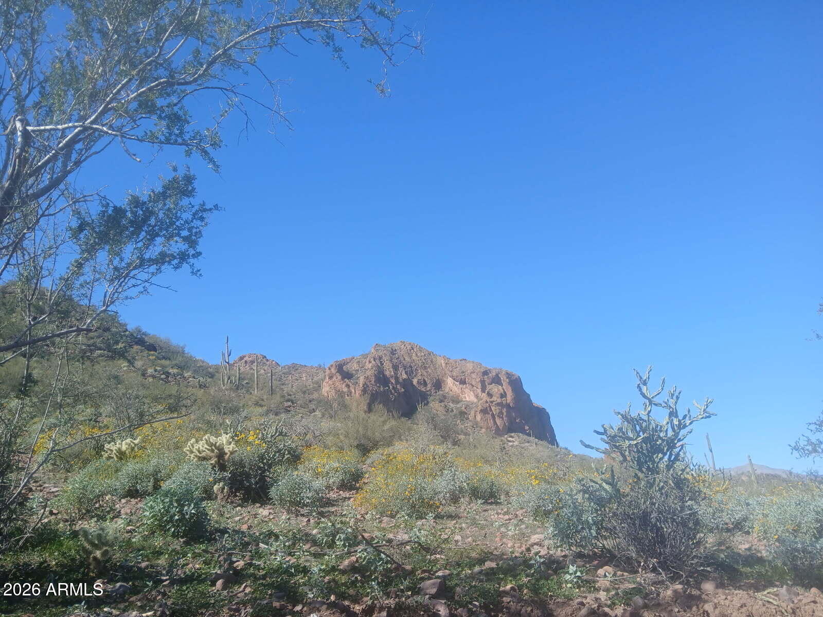 WONDERFUL VIEWS OF MOUNTAINS ALL AROUND BACKS UP TO A MOUNTAIN ON THE WEST  FOUR PARCELS WITH ONE SOLD PARCEL B WHERE THE TRAILER IS THAT FOR SALE 26 FT WINNEBAGO 2022  COW CREEK IS ACROSS TH ROAD WITH WATER ALL YEAR ROUND. OWNER WILL CARRY A NOTE.
APPROX 10 MILES NORTH OF LAKE PLEASANT,PEORIA, AZ AND 5 MILES FROM THE FAMOUS HISTORICAL CASTLE HOT SPRINGS RESORT ON CHS RD MAY SHARE A WELL  WITH NEIGHBOR MORE PRCELS AVAILABLE