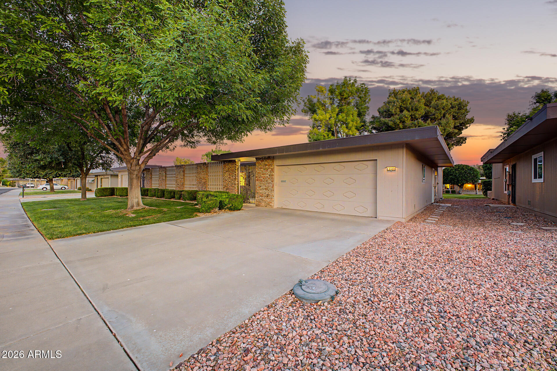 Welcome to a beautifully maintained home that immediately stands out with its inviting curb appeal and private courtyard entrance. Inside, the open layout and high ceilings create a bright, airy feel that makes the home live much larger than expected. Natural light fills the main living spaces, offering a seamless flow that's perfect for both everyday living and hosting. The home has been exceptionally well cared for by its owners over the years, creating a strong sense of pride of ownership throughout. Out back, enjoy one of the best features of the home--peaceful views of the lush community greenbelt with no direct neighbor behind, creating a sense of space, privacy, and a connection to the outdoors that's hard to find. This is the kind of home that just feels right the moment you walk in. The layout is open and functional, with a spacious feel that's enhanced by vaulted ceilings and a clean, well-kept interior. It's clear the home has been thoughtfully maintained, offering a solid foundation for a new owner to enjoy as-is or personalize over time.

The backyard truly sets this home apart. Backing to a wide greenbelt, you get open views, added privacy, and a relaxing setting that changes beautifully throughout the day--especially at sunset. Whether you're enjoying a quiet evening outside or having friends over, it's a space that adds real lifestyle value.

Well cared for and set in a great location, this home offers a rare combination of space, setting, and long-term potential at this price point.