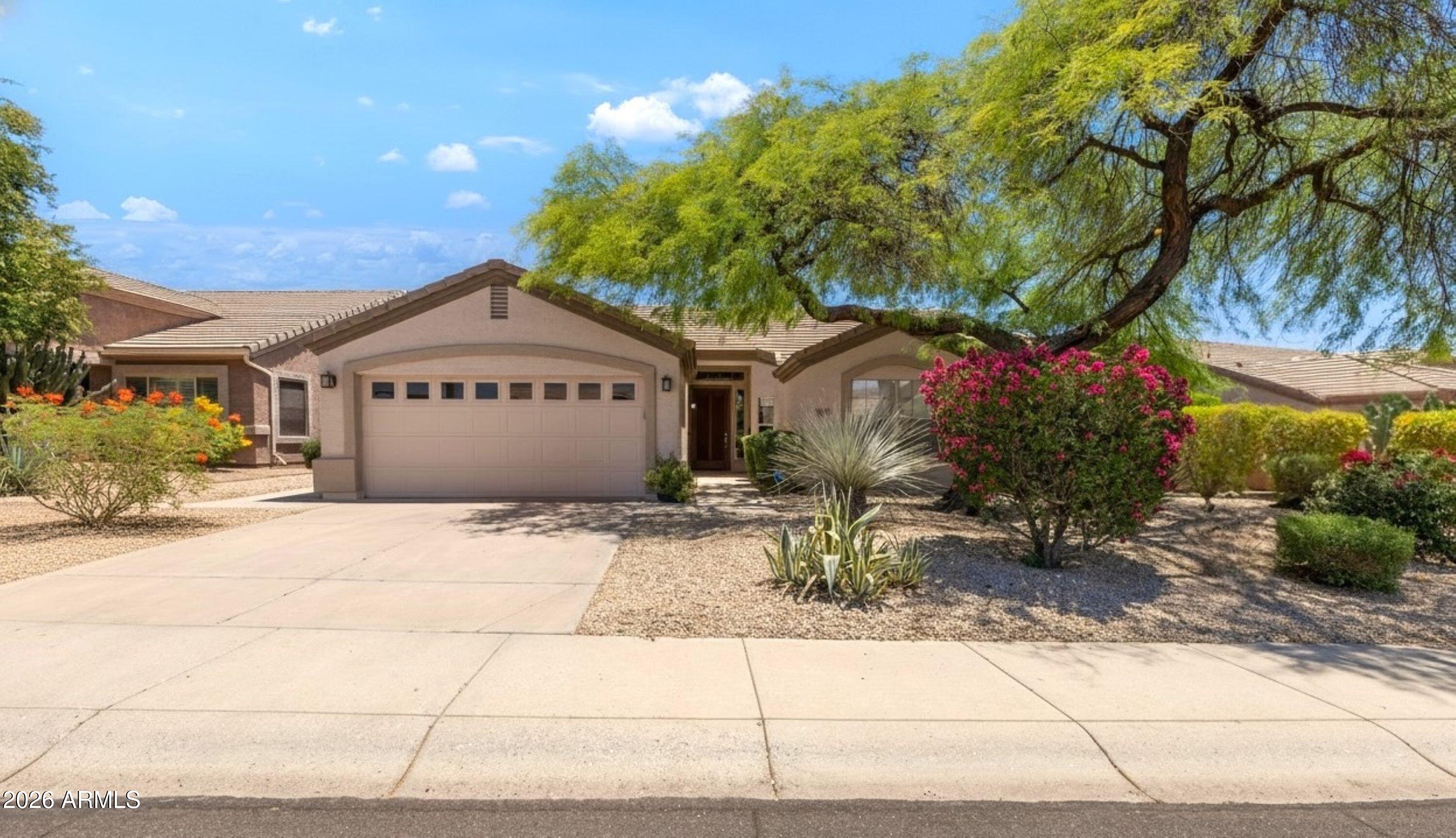 Beautifully updated single-level home in desirable Tatum Ridge/Tatum Highlands, just north of Desert Ridge. This 3-bedroom + den, 3-bath split floorplan offers both comfort and functionality. The remodeled eat-in kitchen features a gas range and opens seamlessly to the family room after removal of the pony wall, creating an ideal space for entertainment. Enjoy a private backyard with no homes behind, complete with a putting green and roll-in play pool. Recent upgrades include a 2024 Trane AC, 2026 microwave, 2022 added full bathroom, 2025 interior/exterior paint, 2023 irrigation lines, plus enhanced landscaping & putting green!  Extended garage for added space. Located near top-rated Paradise Valley schools, Desert Ridge Marketplace dining and shopping.
