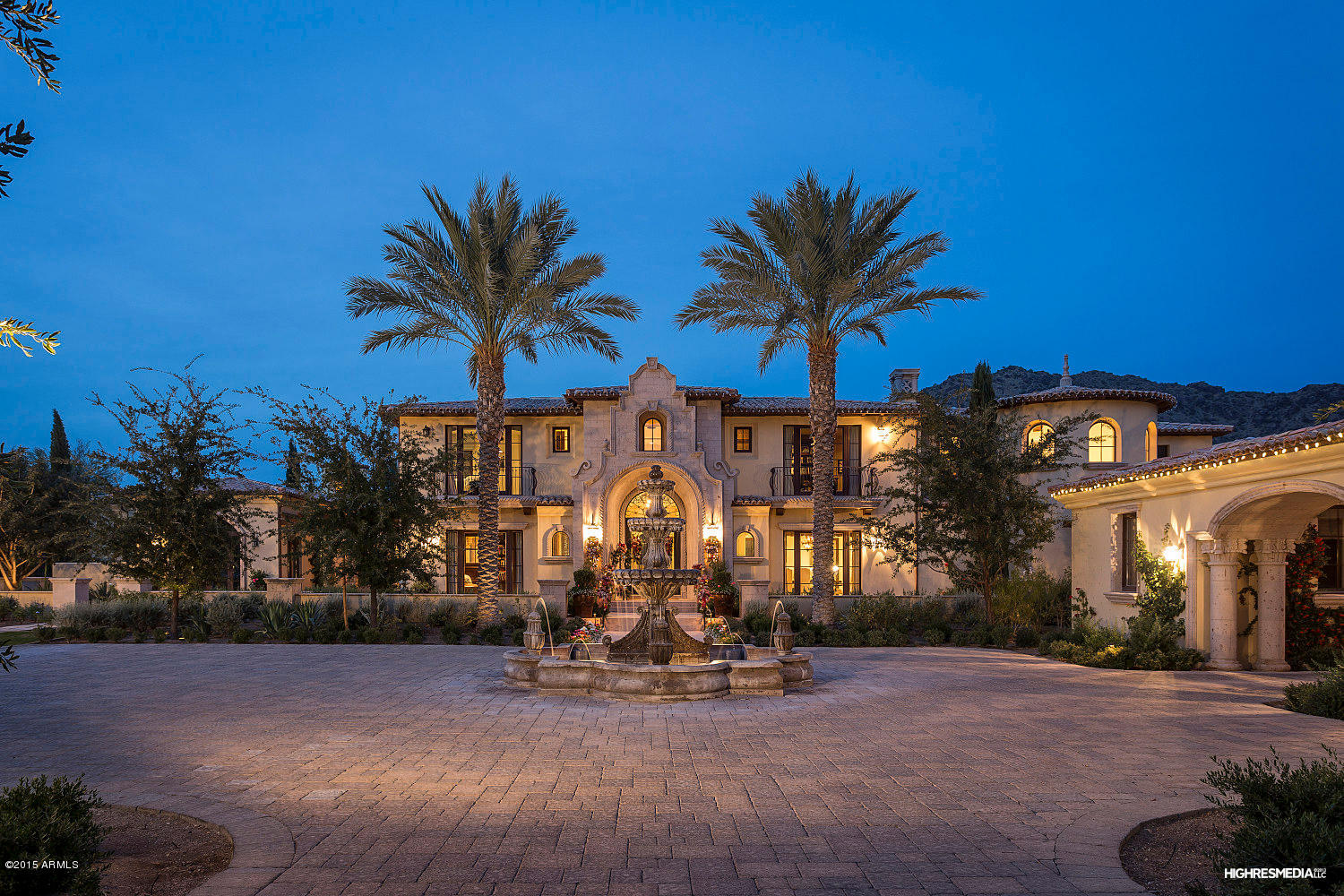 Opportunity awaits - owners have new plans - take advantage of new price and enjoy the holidays in style and luxury!  The Mark Candalaria designed estate sits on 2 gated acres on the 13th fairway of  PVCC.  The home is supported by an owned solar system.  The Crestron system offer some smart home technology. Lots of outdoor entertaining from patios to roof tops.  There are views all around.  The basement has a theater, gameroom and bar.  Tough to list all the features of this incredible home.  Canterra stone, wood floors, high end appliances, custom built ins, incredible architecture and beautiful rooms make this a home and a show piece for entertaining.  This home is stunning from front gate to motor court to entrance and throughout.  Come enjoy and make this your new home.