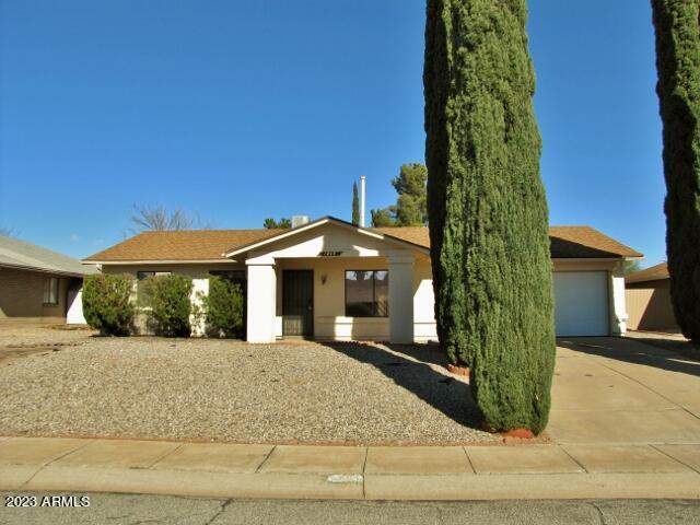 This 3BR/2BA/2CG, 1042 sq.ft. home is centrally located in Sierra Vista, AZ minutes from Ft. Huachuca, schools and shopping. This home includes central A/C, plenty of living space and a large fenced backyard.