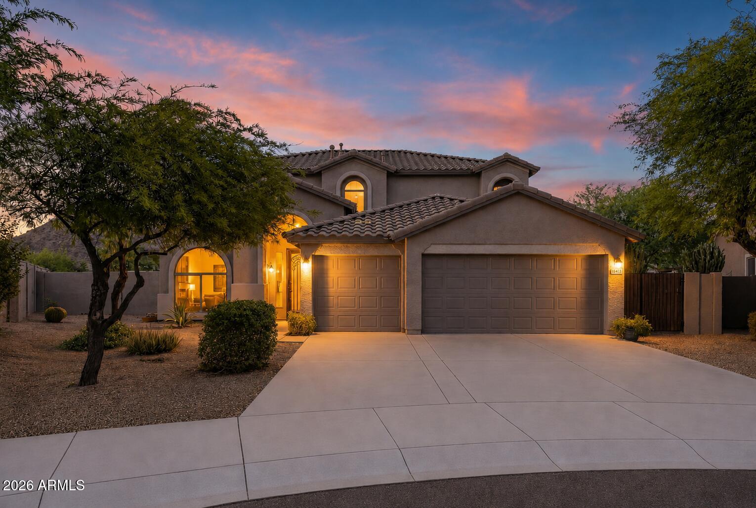 Beautiful 4-bedroom, loft, and 3-bath home located on a nearly 1/4 acre cul-de-sac lot in the desirable Westwing Mountain community. This two-story home offers mountain views, a private pool with water feature, and a spacious floor plan designed for comfortable living.

The interior features tile and wood-look vinyl plank flooring, plantation shutters, formal living and dining areas, and an open-concept family room with direct access to the huge backyard. The kitchen includes a center island with undermount sink and breakfast bar, walk-in pantry, ample cabinetry, and a casual dining area. Upstairs, a versatile loft provides additional living space and mountain views. The primary suite features double-door entry, dual vanities, a garden tub, separate walk-in shower, and a large walk-in closet. A downstairs bedroom and adjacent full bath offer flexibility for guests, a home office, or multigenerational living.

Additional features include a 3-car garage with a 4-foot extension and overhead storage racks, separate laundry room with washer/dryer, recently painted exterior, and low-maintenance desert landscaping.

Conveniently located near schools, parks, hiking and biking trails, community amenities, shopping, dining, entertainment, Lake Pleasant, and Loop 303 access.