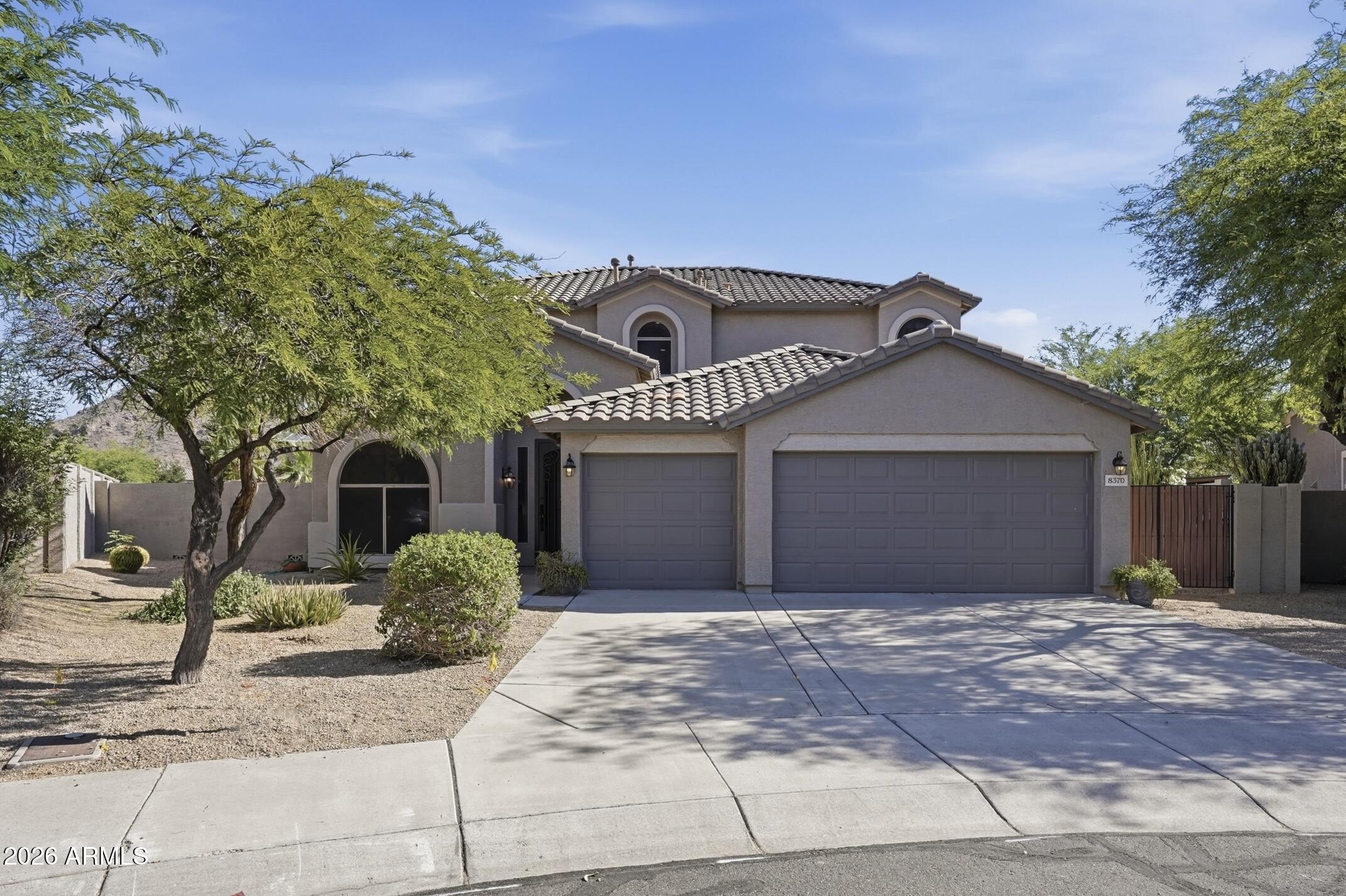 Beautiful 4-bedroom, loft, and 3-bath home located on a nearly 1/4 acre cul-de-sac lot in the desirable Westwing Mountain community. This two-story home offers mountain views, a private pool with water feature, and a spacious floor plan designed for comfortable living.

The interior features tile and wood-look vinyl plank flooring, plantation shutters, formal living and dining areas, and an open-concept family room with direct access to the huge backyard. The kitchen includes a center island with undermount sink and breakfast bar, walk-in pantry, ample cabinetry, and a casual dining area. Upstairs, a versatile loft provides additional living space and mountain views. The primary suite features double-door entry, dual vanities, a garden tub, separate walk-in shower, and a large walk-in closet. A downstairs bedroom and adjacent full bath offer flexibility for guests, a home office, or multigenerational living.

Additional features include a 3-car garage with a 4-foot extension and overhead storage racks, separate laundry room with washer/dryer, recently painted exterior, and low-maintenance desert landscaping.

Conveniently located near schools, parks, hiking and biking trails, community amenities, shopping, dining, entertainment, Lake Pleasant, and Loop 303 access.
