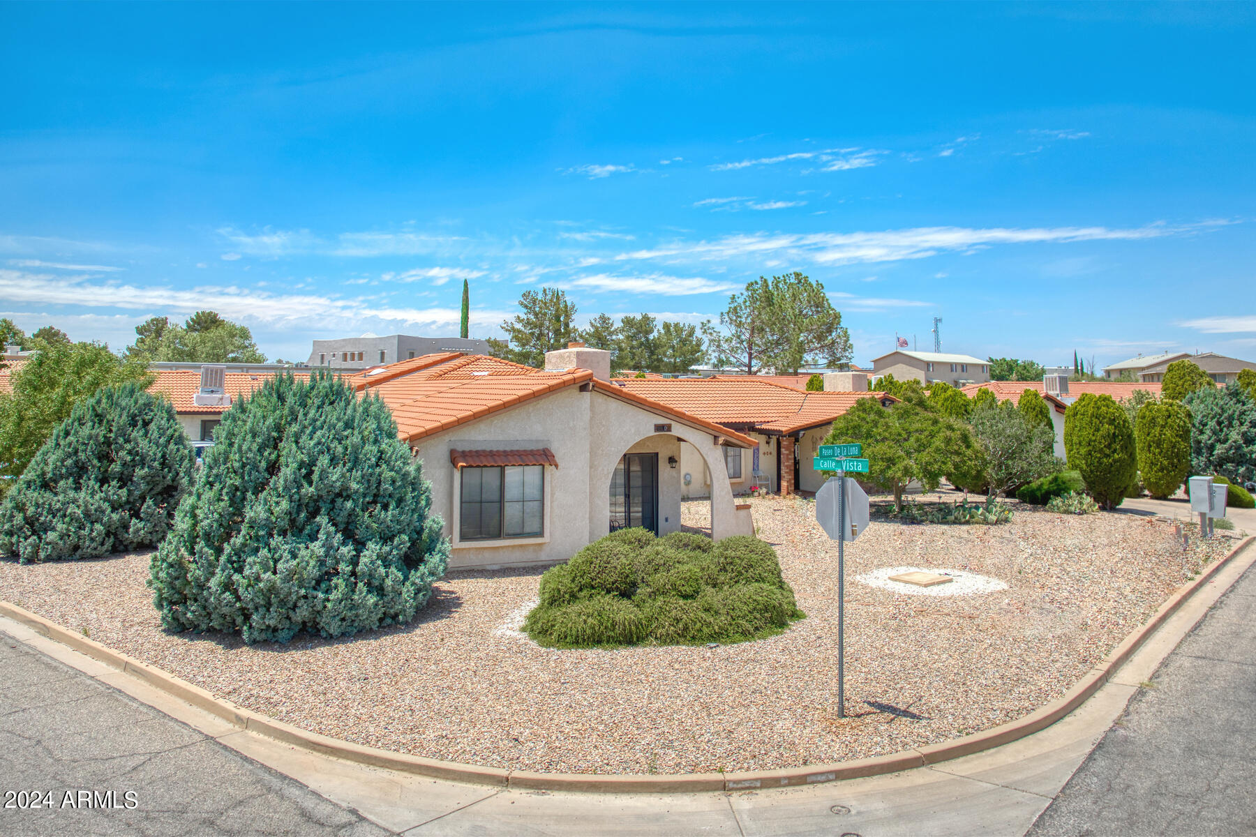 Cute 2 Bedrooms & 2 Baths has Heat Pump AC. Newer laminate flooring in Living rm, Dining rm & Hall. Corner Lot location. Cozy wood burning fireplace. 1 car garage has additional parking & storage unit. Great location near Cochise Racquet Club, Restaurants and Sierra Vista Mall. Short drive to Fort Huachuca. Pets allowed upon Owner approval (no cats).