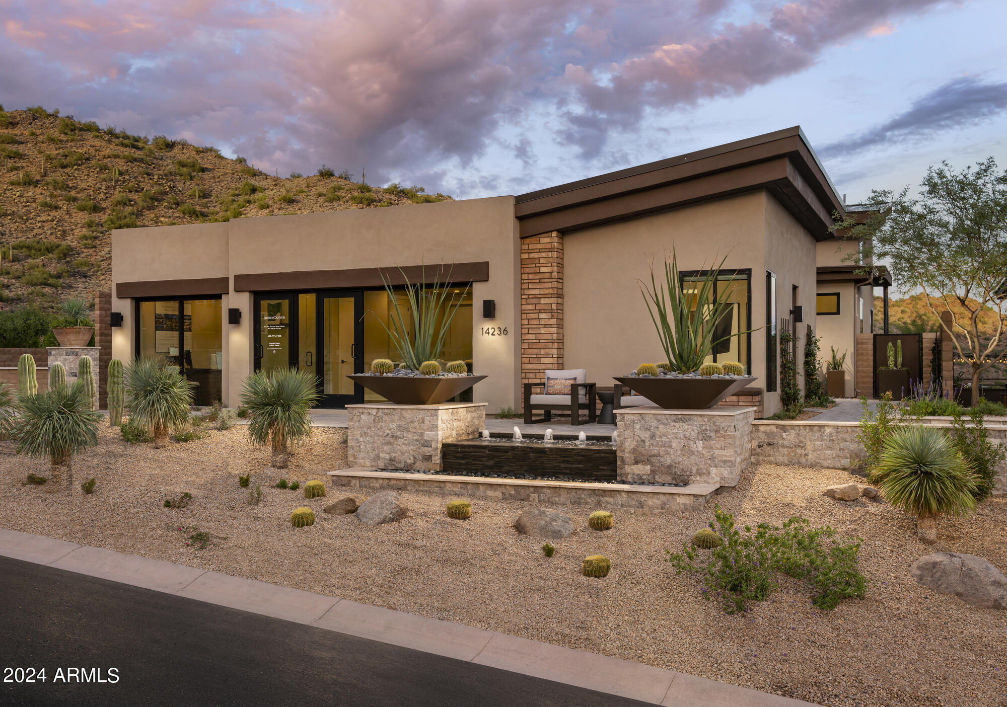 This long awaited MODEL HOME can now be your new home!!  With an amazing setting and finishes to match, you can just move right in.  You will not be disappointed!  This home features a beautiful casita and the main home has 2 bedrooms and a lovely study that has been transformed into a private wine room.  The kitchen is a gourmet's dream complete with an alternate baking area!  The vast open great room features sloped ceilings and clerestory windows that captures the amazing outdoor setting and fills the home with wonderful natural light.  The primary bedroom is a private getaway tucked at the rear of the home and features an amazing bathroom with a soaking tub centered that captures the peaceful outside.  The outdoor space is a paradise you have to see!