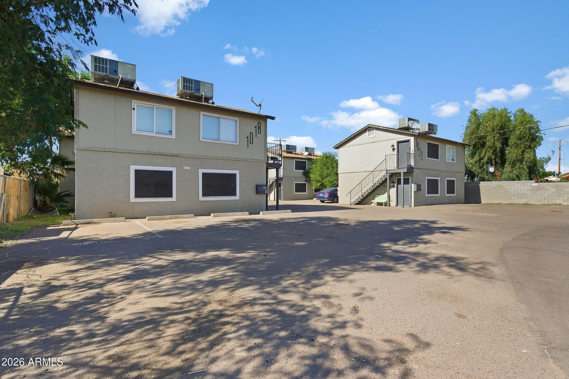 1018 & 1022 North 22nd Place is an 8-unit, garden-style apartment community built in 1986, featuring a desirable unit mix of 100% two-bedroom, one-bathroom apartments. The property is comprised of two individually parceled fourplexes, offering flexibility for financing or future disposition strategies. Each unit is separately metered for electricity and includes ample on-site parking. Ideally located just minutes from Downtown Phoenix, Sky Harbor International Airport, and major freeway access, the asset provides a clear value-add opportunity through interior and exterior upgrades and presents strong upside potential.