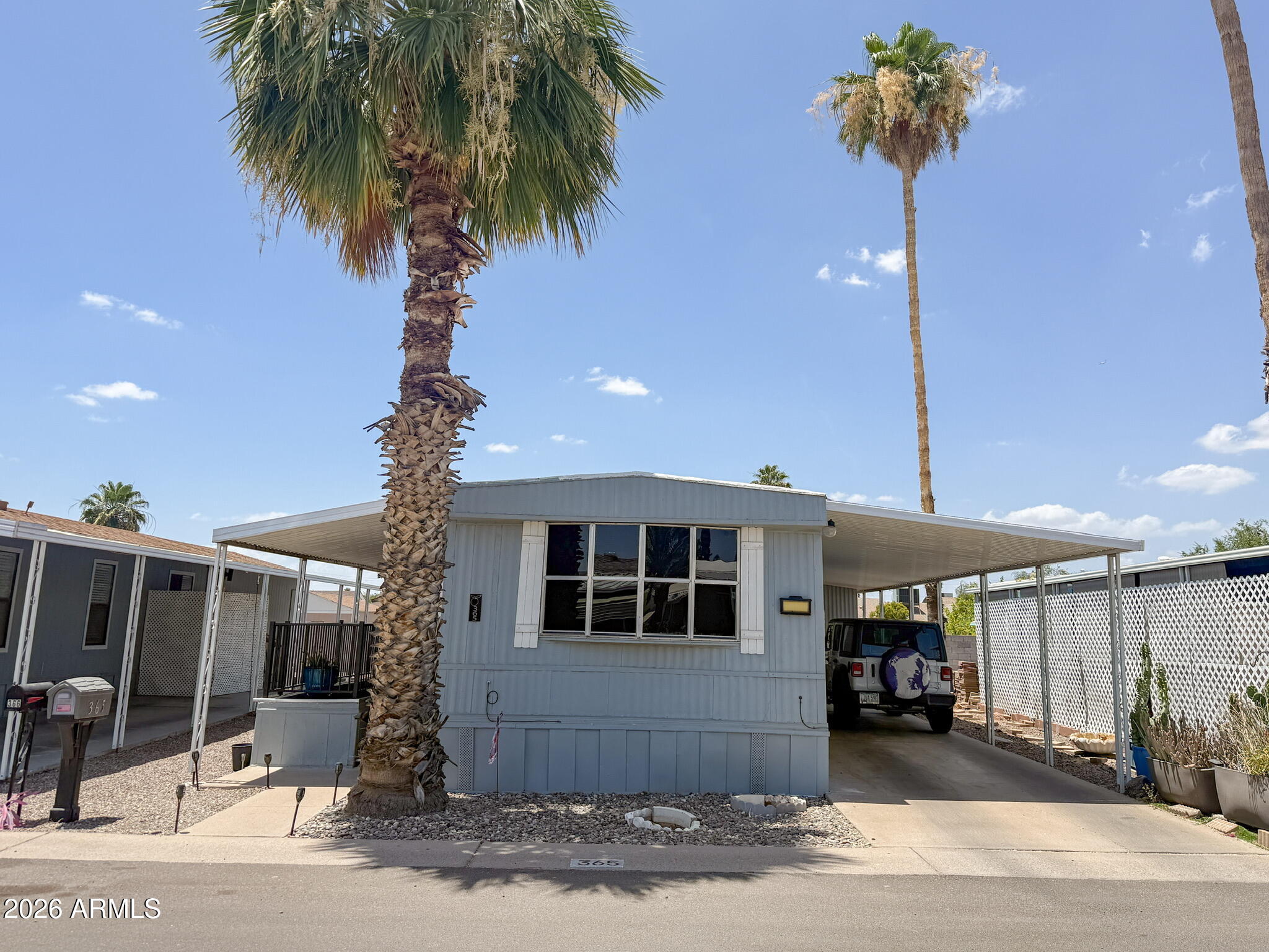 ON A LEASE LAND***
Welcome to Mesa's desirable Citrus Garden 55+ community! This well-maintained single-wide mobile home offers 2 bedrooms and 1 full bathroom on leased land, perfect for affordable active adult living. Recent updates include a newer A/C unit (approx. 6 months old) and water heater (approx. 1.5 years old). New Dishwasher. Enjoy 2 covered outdoor living areas plus on-site storage. Community amenities feature pickleball courts, heated pool & spa, fitness center, clubhouse, and a vibrant social calendar. Conveniently located near shopping, dining, and everyday essentials. Financing options with low monthly payments may be available. Don't miss this opportunity to enjoy comfortable living in a welcoming 55+ community!
