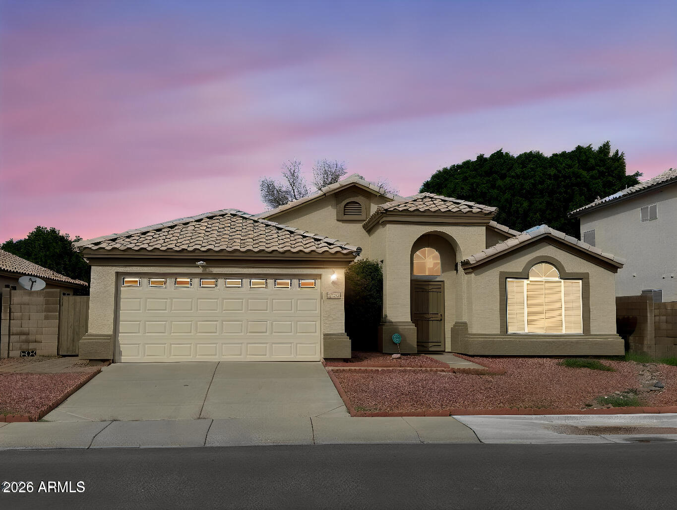 Well-Maintained Single-Level Home in Great Location!
Welcome to this beautifully cared-for single-level home offering 3 bedrooms, 2 bathrooms, and two spacious living areas. The front room features vaulted ceilings, creating a bright and open feel. The large, open-concept kitchen seamlessly connects to the family room -- perfect for entertaining or family gatherings. Enjoy Arizona living with a full-length covered patio and a fully paved, low-maintenance backyard. This home has been lovingly maintained and is located in a desirable neighborhood with convenient access to Loop 101, shopping, dining, and great schools.