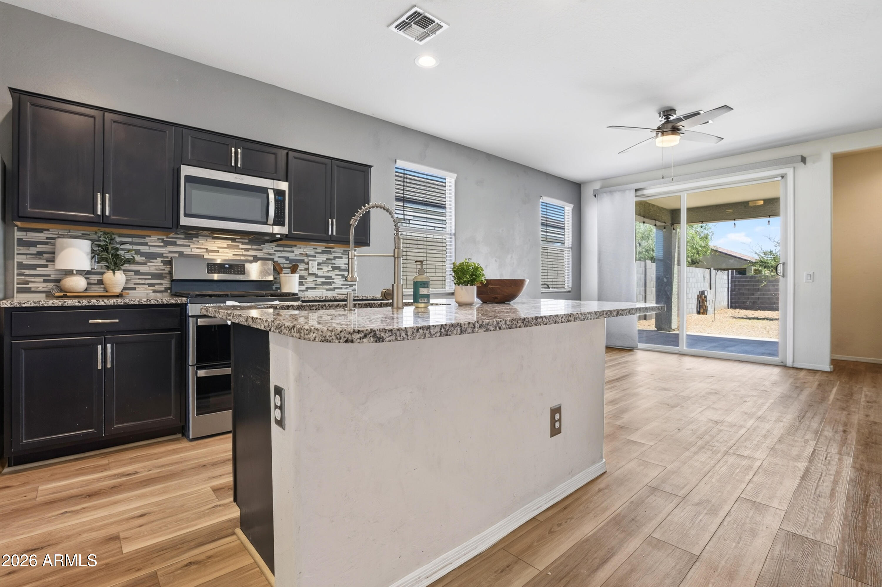 Welcome to this charming 3-bedroom, 2-bath home in the sought-after Tartesso community! Offering 1,249 square feet of thoughtfully designed living space, this home features an open-concept floor plan that creates a bright and inviting atmosphere. The kitchen flows seamlessly into the dining and living areas, while the split-bedroom layout offers added privacy for the primary suite with its walk-in closet and ensuite bath. Two additional bedrooms provide flexibility for guests, a home office, or hobbies. Enjoy a low-maintenance backyard, a 2-car garage, and all the amenities Tartesso has to offer, including parks, playgrounds, sports courts, walking trails, and nearby schools. Perfect for first-time buyers, downsizers, or investors--don't miss this opportunity! amenities, making errands and nights out effortless. With Buckeye continuing to expand, this location offers the perfect balance of peaceful suburban living and modern convenience.

Don't miss the opportunity to own this exceptional home in one of Buckeye's most sought-after communities. Schedule your private showing today!