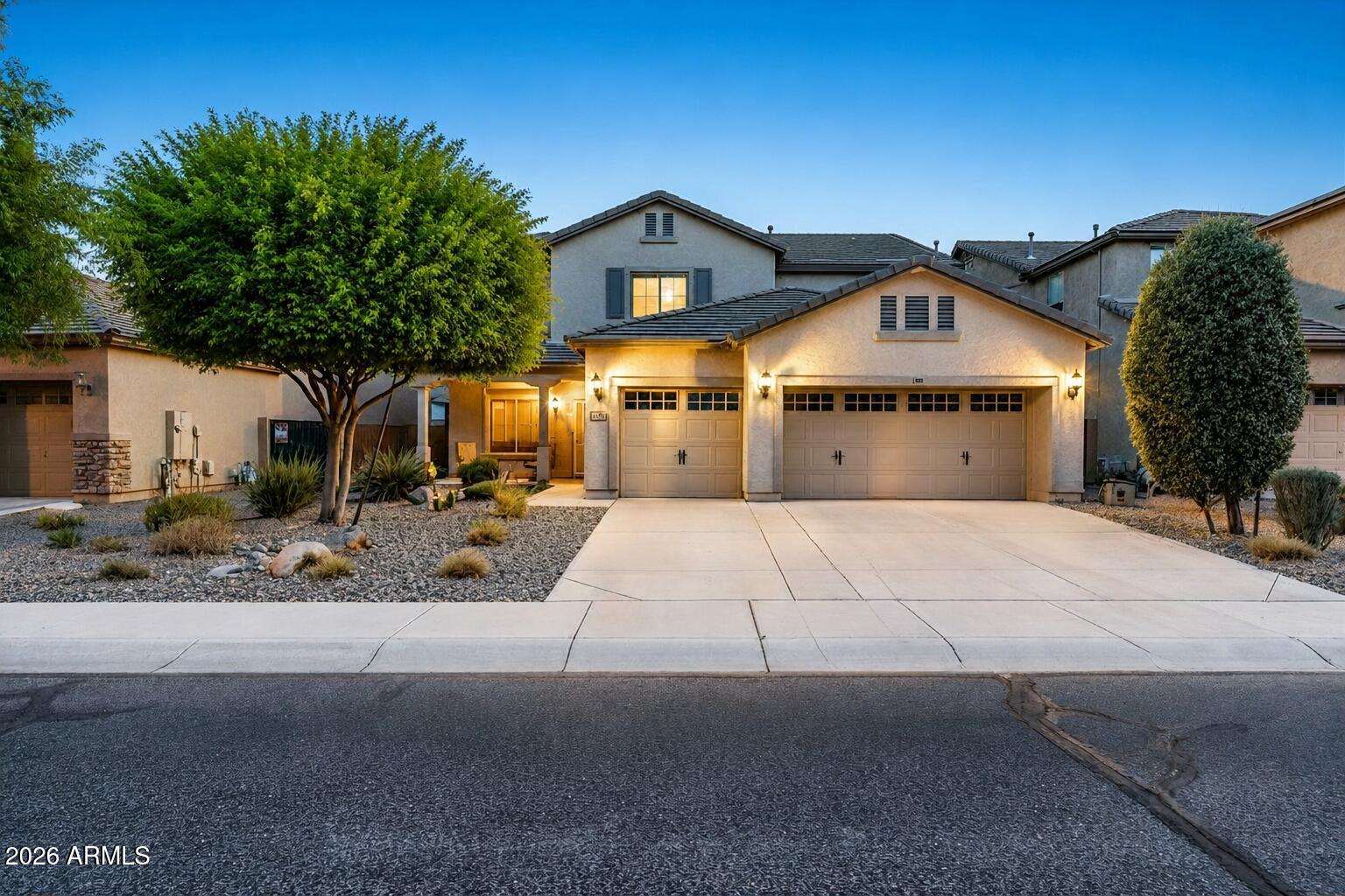 This stunning turn-key, fully furnished 5-bedroom, 3.5-bath home offers the perfect blend of space, comfort, and convenience! Featuring a 3-car garage, there's plenty of room for vehicles, storage, and hobbies. The spacious downstairs primary suite provides a private retreat, while the family room and great room create ideal spaces for entertaining. Upstairs, an oversized loft offers endless possibilities for a media room, game room, or additional living area. Conveniently located near K-8 schools and an incredible community park featuring a splash pad, playgrounds, ball fields, soccer fields, walking paths, and a dog park, this home is surrounded by outstanding amenities in a welcoming, family-friendly neighborhood. Just bring your suitcase and start enjoying all this home has to offer!