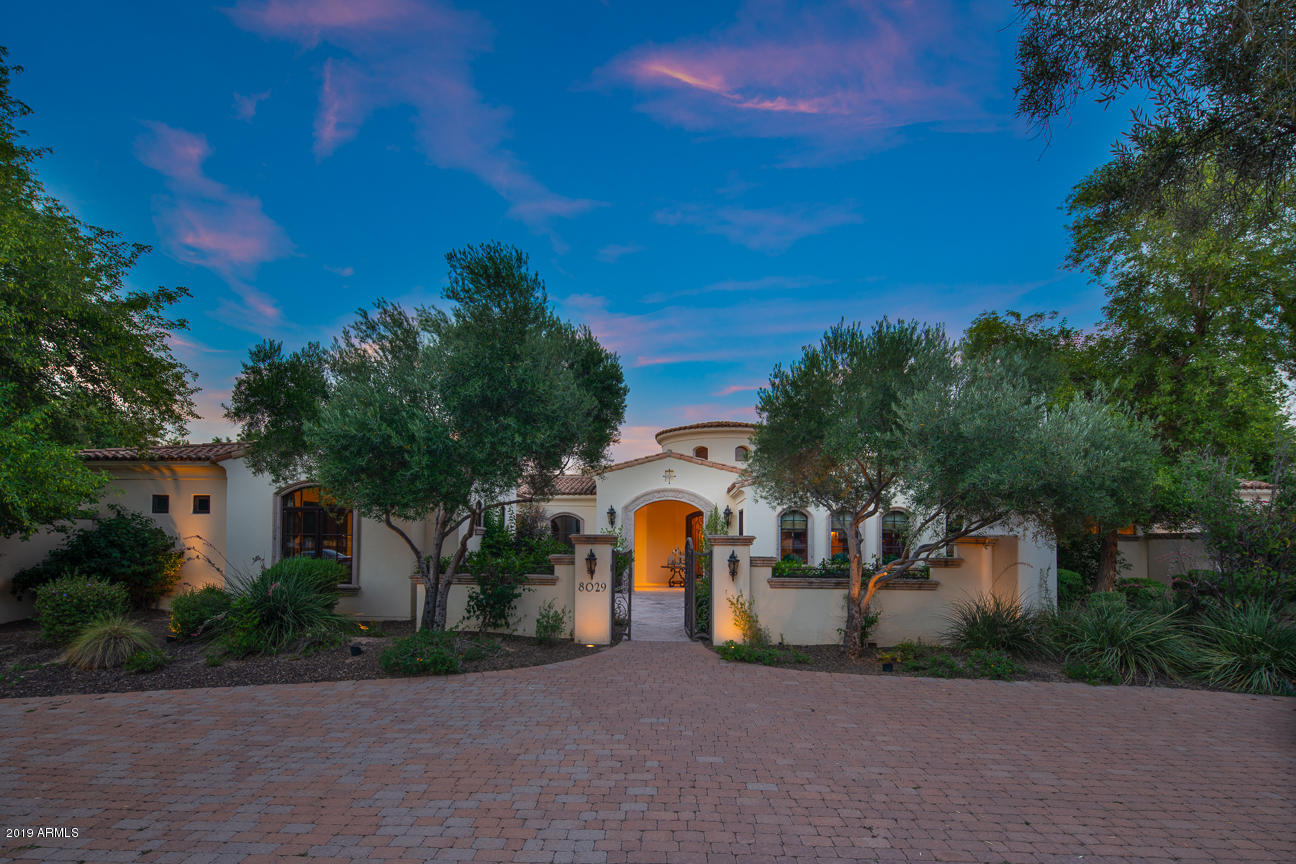 Not a single detail has been overlooked in this timeless Calvis Wyant Luxury Homes custom estate. Upon entering this meticulously curated home you will understand why it was featured as a ''Dream Home'' in Phoenix Home and Gardens. The gracious entry gives way to charm filled spaces that are perfect for entertaining, or just enjoying a quiet evening with loved ones. The charm continues as the chef's kitchen opens to a vibrant great room featuring French doors that cascade onto sweeping verandas and a charming resort style pool, cabana and gracious yard. Every detail has been considered, with Crestron system, a wine room, teen retreat, large well appointed secondary bedrooms, a one bedroom guest casita and more sophisticated finishes than one can list.