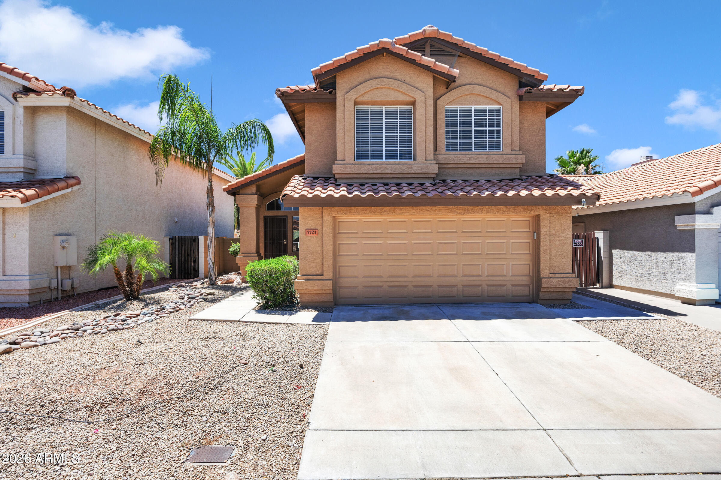 Stunning and completely move-in ready, this beautifully remodeled home blends timeless character with a fresh Modern Tuscan feel. Thoughtful updates throughout create a warm, elevated, and inviting atmosphere. Enjoy a brand-new walk deck and patio cover, along with major recent improvements including a newer roof. The backyard offers low-maintenance artificial grass, a fruit tree, and a comfortable space to relax or entertain. Nestled in the desirable Arrowhead on the Green community, this home is ideally located near freeway access, shopping, dining, entertainment, medical offices, schools, and everyday amenities. Beautifully updated, perfectly located, and ready for its next owner--don't miss this one!