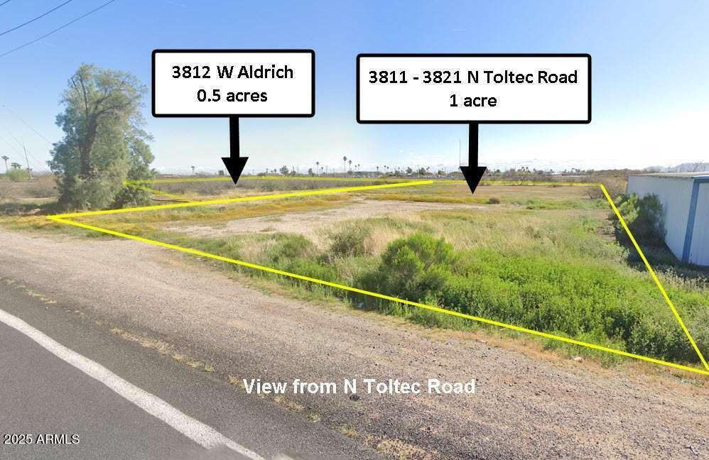 Here is the prime location to build your commercial business or park your big rigs. A total of thirteen lots are being sold together comprising 1.48 acres on N Toltec Road ideal for warehousing and priced to sell. The lot is completely level, has utilities at the street, and is zoned light industrial (warehousing, storage units, light manufacturing). Potential to combine all 12 southern lots and annex (remove) alleyway. Purchase this Opportunity Zone property for huge tax breaks! With easy access to I-10 and many large projects in the area, such as Nikola, Lucid, and Kohler creating a lot of growth, this property will continue to increase in value for years to come.