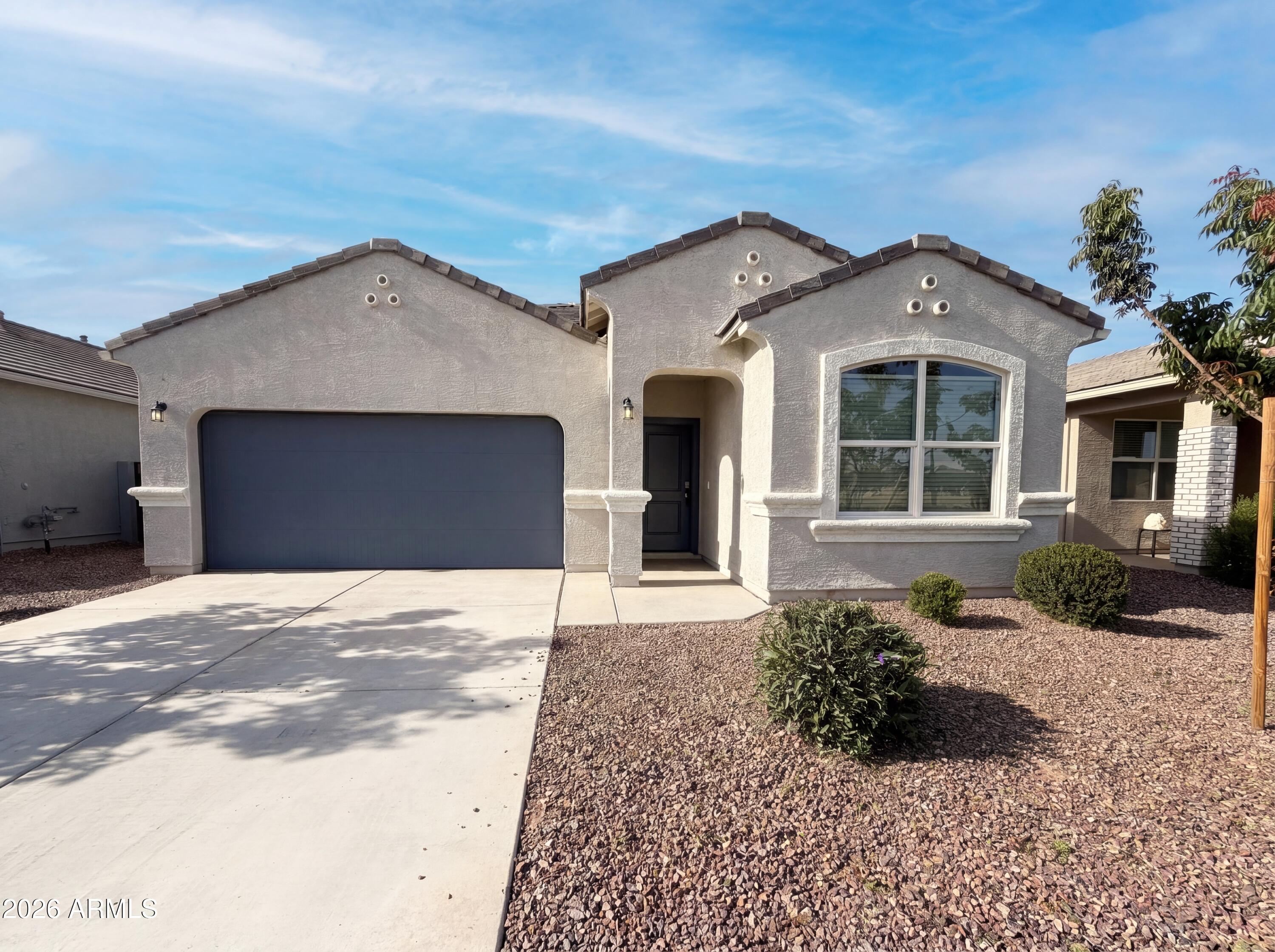 Fall in love with this remarkable single-story home in the Rio Rancho Estates community! Thoughtfully designed with 3 bedrooms, 2 baths, and a 2-car garage, there is room to live, work, and entertain. The chef-inspired kitchen features granite counters, stainless steel appliances, and an island, perfect for cooking and entertaining. An open floor plan keeps the home bright, connected, and welcoming. Retreat to a primary suite with ensuite bath, your own sanctuary. The community features walking and biking trails and parks and playgrounds, perfect for those who love the outdoors. Included 100-Day Home Warranty with buyer activation