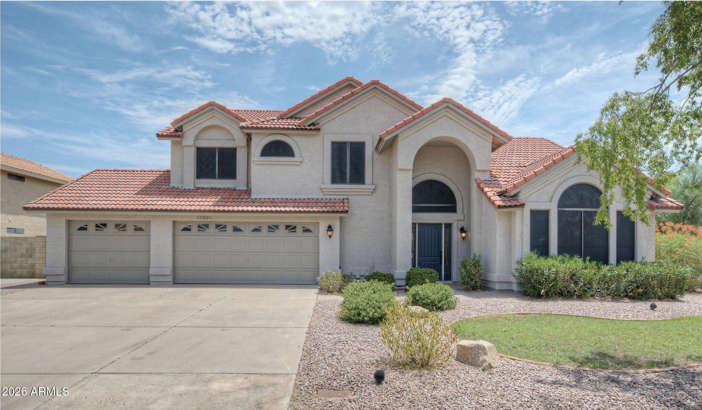 Rental available for move in beginning of June. Touch up paint & carpet replacement happening after tenants move out. 4bed(all upstairs) w/2 bathrooms. All windows offer shutters or wood blinds. Downstairs is Travertine tile w/a 1/2 bath. The kitchen opens to the spacious family room w/ a cozy fireplace. Kitchen has been remodeled with newer white cabinets, slab granite counters, walk in pantry & propane gas cooktop. Outdoors is huge & has a large pool, grassy area, fruit trees along w/a very large covered patio & built in BBQ. Home offers an extra large 3 car garage w/newer garage cabinets installed (2021). NO HOA. Rent includes weekly pool service & twice monthly landscaping services. Owner may accept a small/medium dog but NO cats