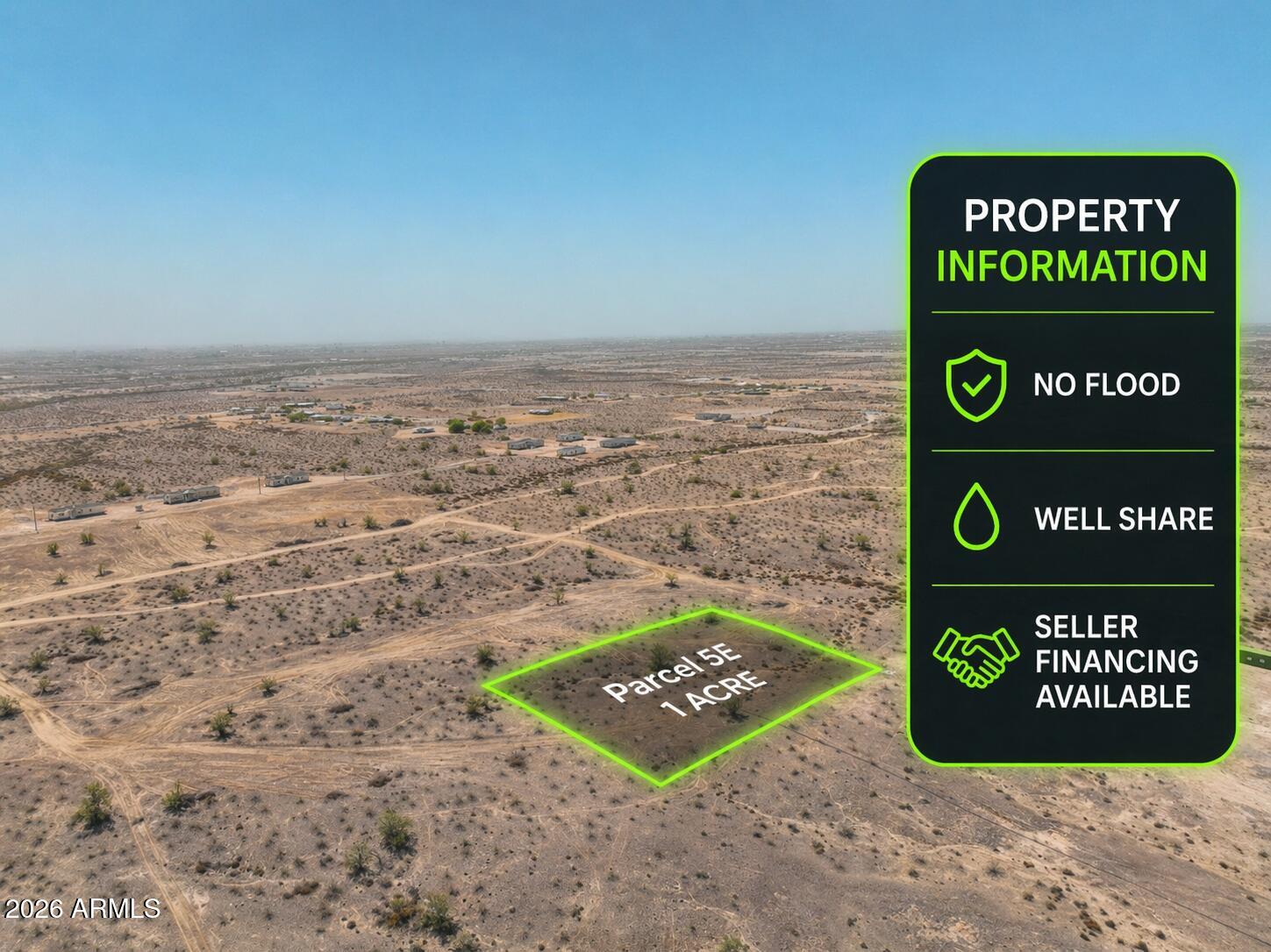 Parcel 5E. of attached survey - 1-acre.
APN: 50641747A Brand-new private water well with high-end PVC casing, shared with three other 1-acre parcels. Power nearby. No Flood. Zoned RU-43 (1 home per acre). Additional parcels available: three 1-acre lots and one 4-acre lot.