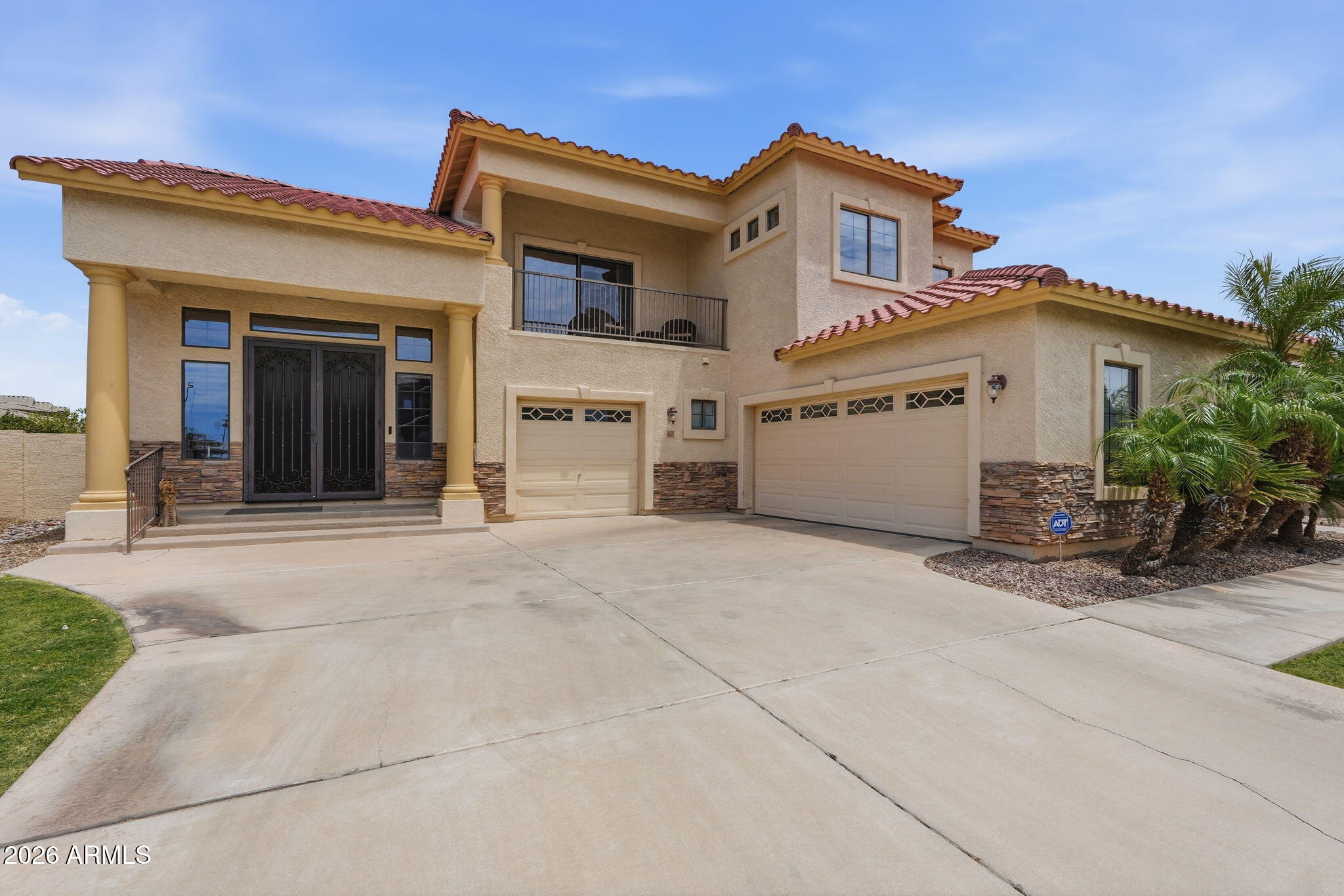 Gorgeous Bella Vista Property, Higley and Ray! 5 Bedroom, 3 Full Bath, 3615 Sq Foot, 2 story, 10ft ceilings, Beautiful Backyard and Front Curb Appeal! Tile, NEW 2025 Carpet and Hardwood Floors (NOT LVP!!) and Honeycomb Blinds Throughout. Gas Stove with Gourmet Vent Hood - Vents Outside! Granite Countertops and Stainless Steel Appliances and New Washer! 1 Full Room and Full Bath Downstairs. Upstairs Guest Bath has Private Toilet Room! Built-In Gas Fireplace and Outdoor Wood Burning Fire Pit by Pool! 8ft at Deepest beautiful Dark Blue Pool with Baja Shelf! BBQ Counter area with Electrical and Fridge, Outdoor Water Auto Timer! Pride of Ownership and Quality! Higley School District and Located Easy Access to New Shopping and Dining Centers and Close to Freeway Access!