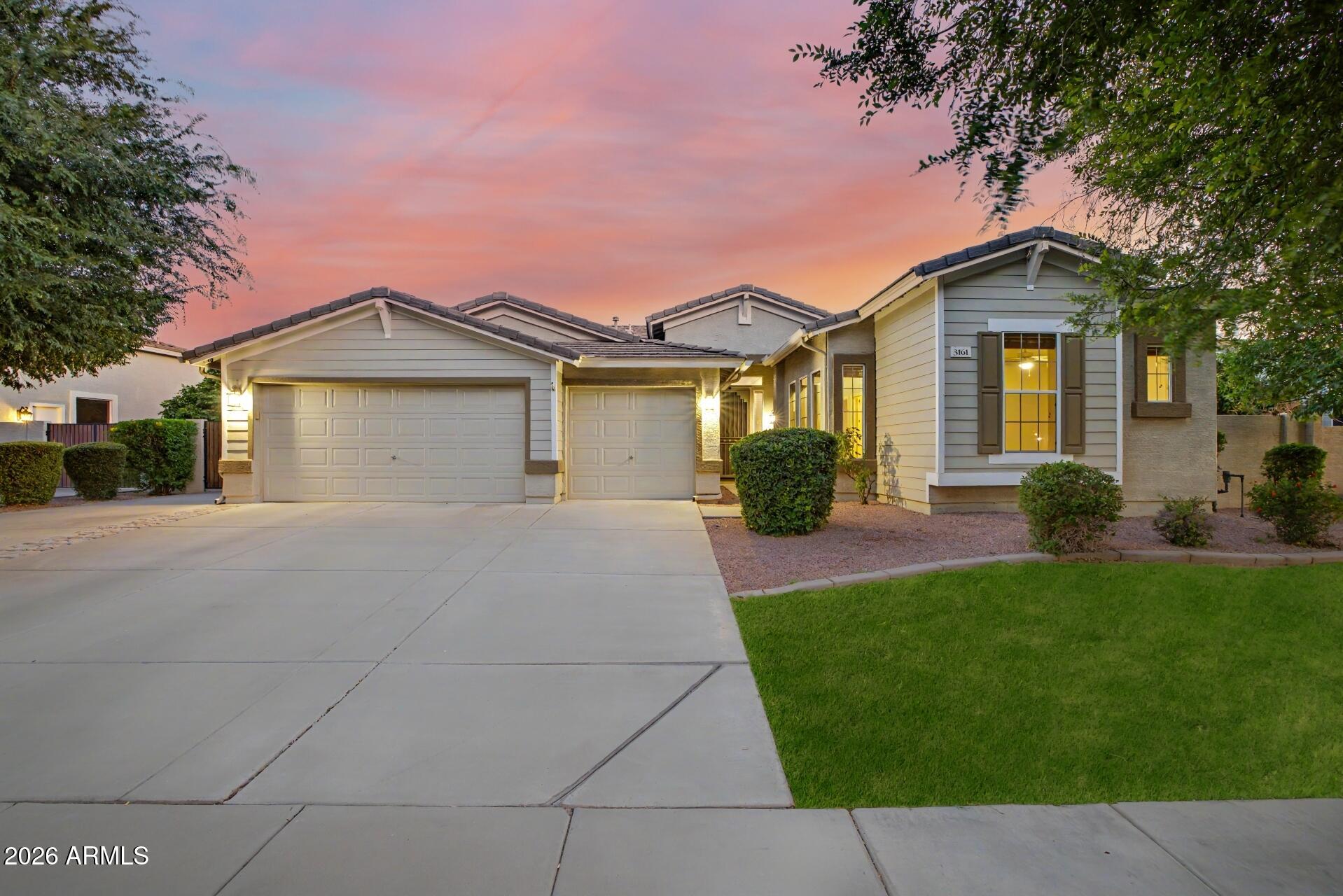 Nestled in the highly sought-after Higley Groves community, this immaculate and meticulously maintained home offers the perfect blend of comfort, functionality, and outdoor living. Featuring an open-concept floor plan with a spacious great room, this home is ideal for both everyday living and entertaining.

The kitchen is equipped with stainless steel appliances, a center island, and picturesque backyard views. A desirable split floor plan offers 3 bedrooms plus an office/den and 2 bathrooms. The spacious primary suite features private backyard access, a large walk-in closet, dual sinks, and an oversized tiled shower.

Step outside to your resort-style backyard retreat complete with a sparkling Pebble Tec pool, extended covered patio, pergola, outdoor gas fireplace, and built-in BBQ wi bar-top seating -- perfect for Arizona entertaining year-round.
Additional upgrades include an RV gate, garage cabinetry, storage shed, gutters, outlets in the eaves for holiday lighting, water softener, and crown molding throughout.