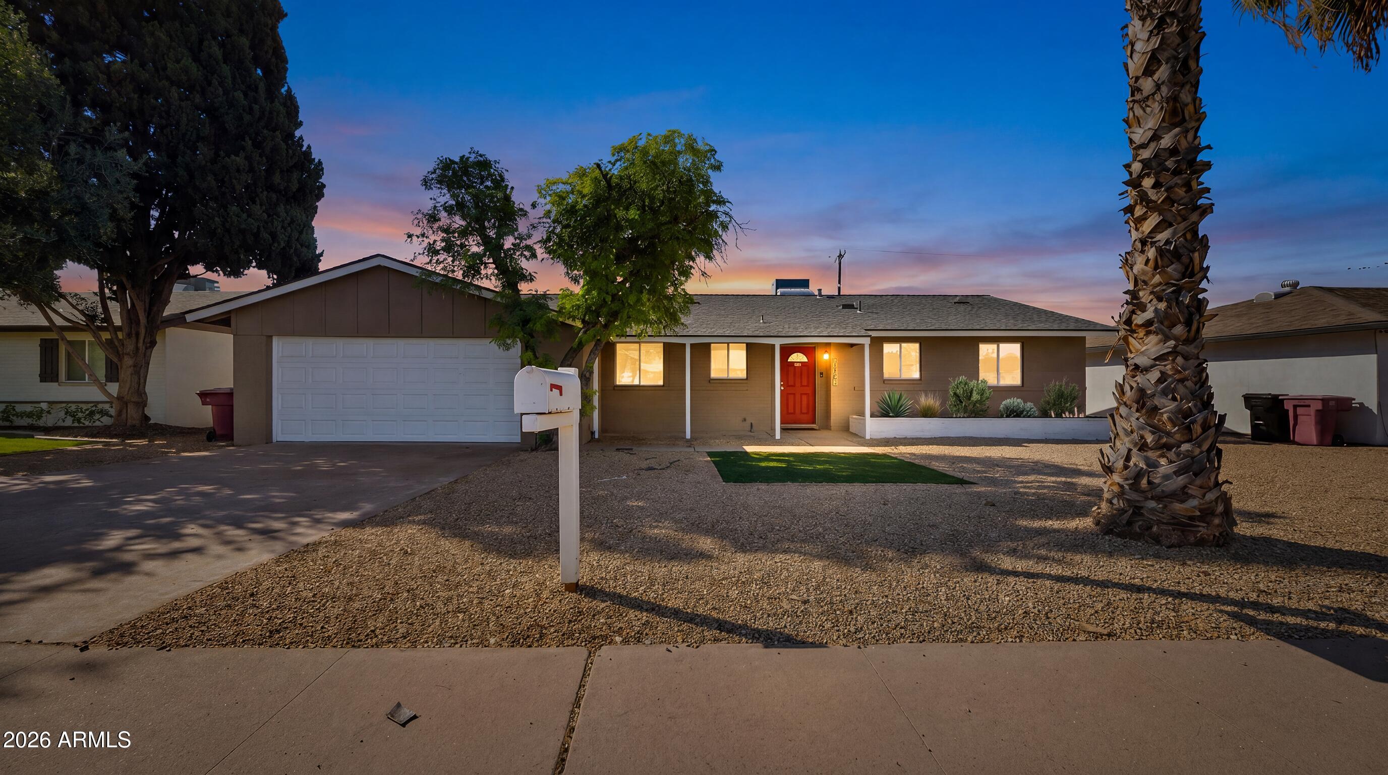 Welcome to this FULLY REMODELED SINGLE STORY 3 bedroom, 2 bath home just 8 MINUTES from Old Town SCOTTSDALE, offering 1,510 square feet of comfort with NO HOA. This is TRUE TURNKEY living, with the expensive items already handled for you, including a NEW AC, NEWER ROOF, NEW ELECTRICAL panel, and NEW tankless WATER HEATER, so you can settle in with real peace of mind instead of a repair list. At the center of the home, the remodeled GOURMET kitchen delivers QUARTZ counters, a full BACKSPLASH to the CEILING, a center island, and SOFTER CLOSE CABINETS, all open to the dining and living area for EASY HOSTING and everyday living. Fresh updates carry throughout, from NEW CARPET and WOOD LIKE LAMINATE flooring to all NEW appliances, ceiling fans in every bedroom, and LED MIRRORS in both baths while the primary bath adds a TILED WALK IN SHOWER with new cabinetry. Out back, a GENEROUS LOT gives you the room and the FREEDOM to build the backyard you have been picturing, with no HOA dues or restrictions in the way. MINUTES to parks, dining, freeways, and the restaurants and nightlife of Old Town Scottsdale, this single level home pairs a fully updated, WORRY FREE INTERIOR AND EXTERIOR with a sought after Scottsdale location and a lot you can truly make your own. Come see it for yourself!