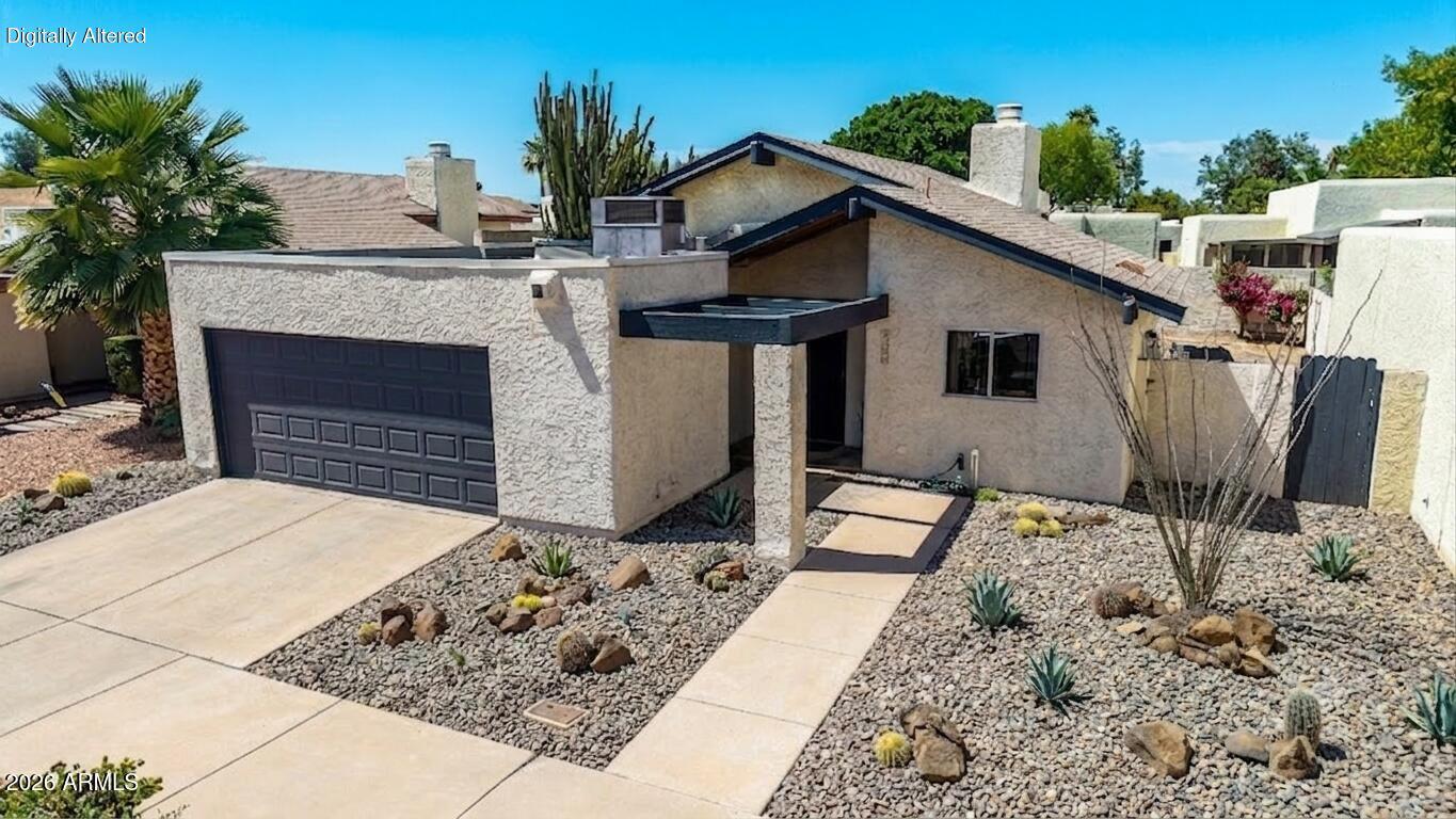 Located right in the heart of Phoenix, this neighborhood pocket gem showcases lush matured trees lining the sidewalks along with common areas of green grass. Stroll down picturesque streets lined with charming, vintage-style globe lampposts, adding a touch of nostalgia. Only steps away from Biltmore Lake, the Community swimming pool & tennis courts. As you enter the home take note of soaring vaulted ceilings & plenty of natural light from brand new Low E Sliders to the backyard & the courtyard. This home features BRAND NEW 2026 AC, upgraded light & faucet fixtures, new bathroom cabinets and countertops. Each bedroom offers walk-in closets with ample space and each has it's own private exit to the outdoors. The kitchen is trendy with white cabinets and nickel hardware/pulls plus white/gray marble-style laminate countertops with an extension to allow extra seating at the breakfast bar. White/gray tiled backsplash compliment the color scheme and NEW stainless steel appliances are all included. Enjoy the view of the front yard and charming neighborhood right from your kitchen sink.