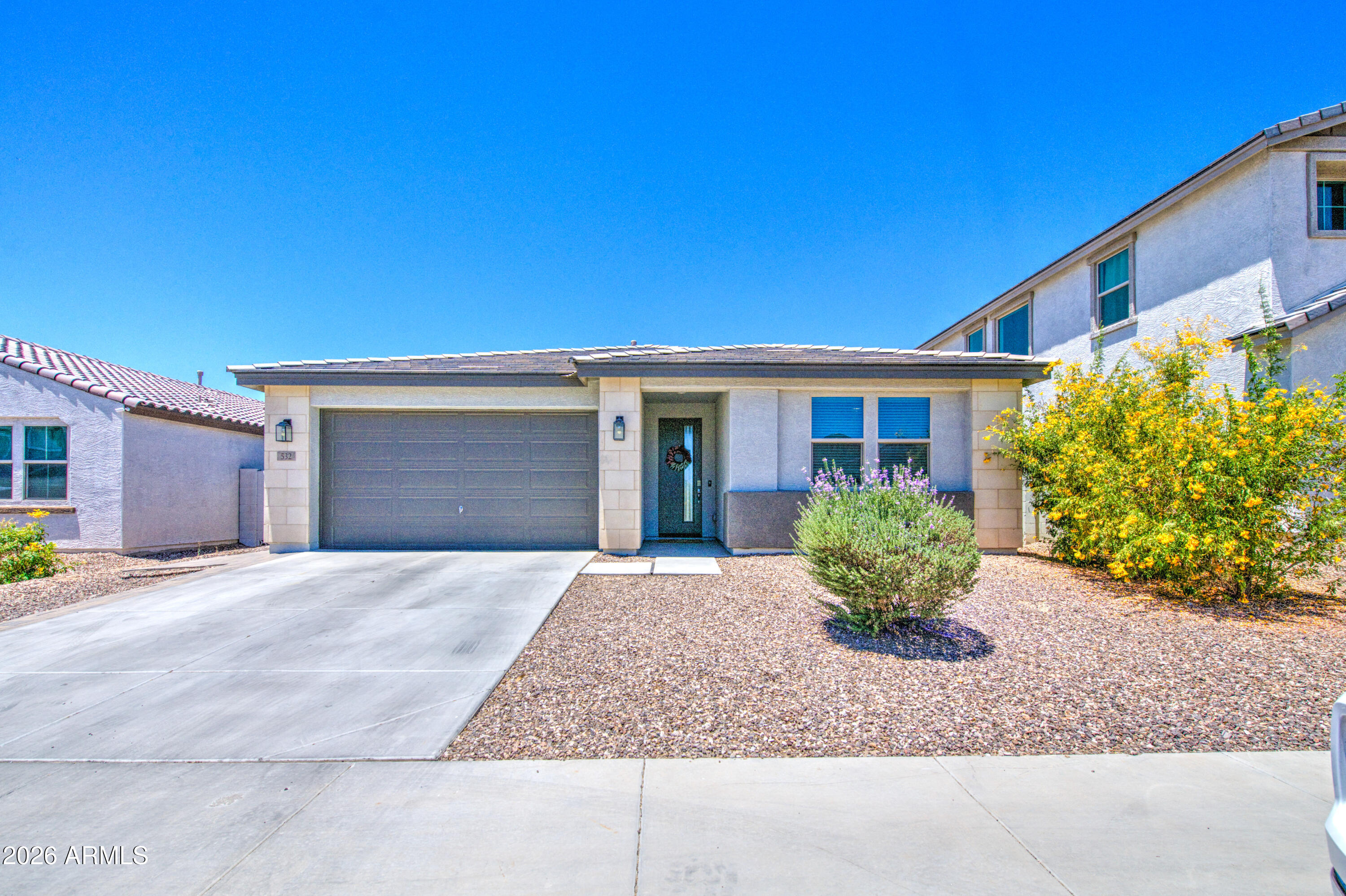 Absolutely adorable and move-in ready home in a beautiful, well-maintained community! Built in 2019, this home offers great curb appeal and has been meticulously cared for.

Inside, you'll find an open layout with wood-look tile flooring, neutral paint, spacious bedrooms with ceiling fans, and a stunning kitchen featuring granite countertops, stainless steel appliances, a pantry, and a large island with breakfast bar seating.

Step outside to your own backyard retreat with a brand-new sparkling pool, covered patio, and plenty of space to relax and entertain.

Don't miss this opportunity