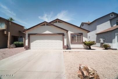 3 bedrooms, 2 bath, 2 car garage. Split floorpan. Tile throughout home, bedrooms have carpet. All kitchen appliances included. Washer and dryer included. Wooden shutters. Vaulted ceilings. Private yard with covered patio. Community pool and basketball court.