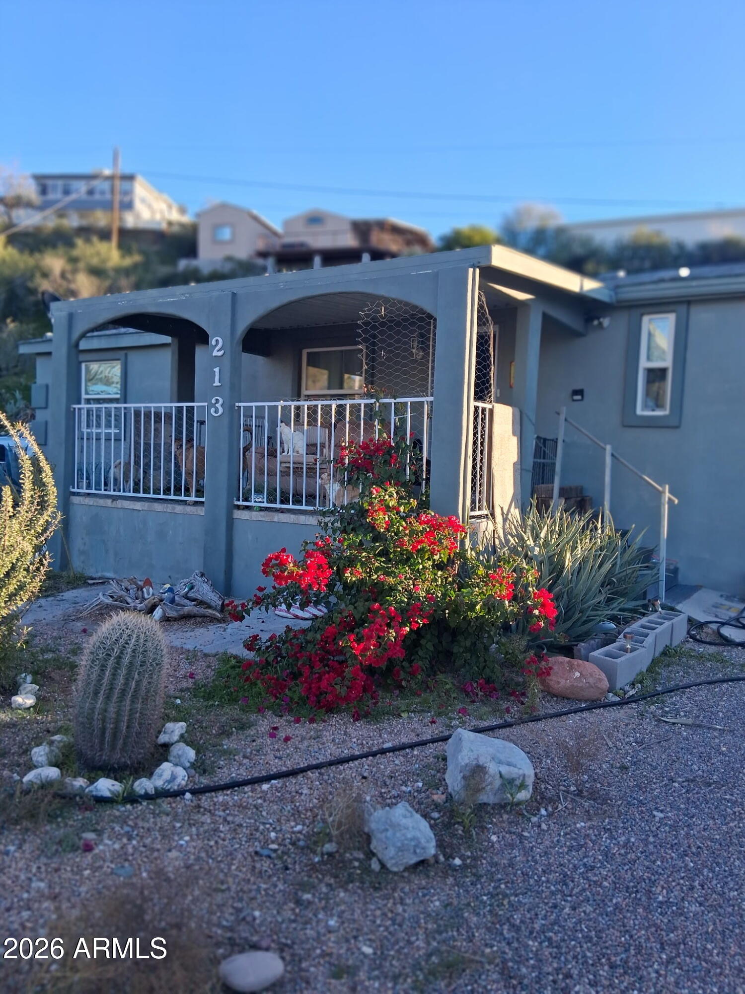 Finance eligible 3-bed, 1.5-bath manufactured home in Queen Valley, AZ! Amazing mountain views from your porch in this desert retreat. Near top-rated golfing, scenic hiking trails, and endless outdoor adventures. Open floor plan, and a spacious lot with room to relax.  Garage and room in the driveway for an RV! Whether you're looking for a full-time residence or a vacation getaway, Come enjoy the beauty of Arizona. Don't miss this opportunity, COME SEE IT TODAY!