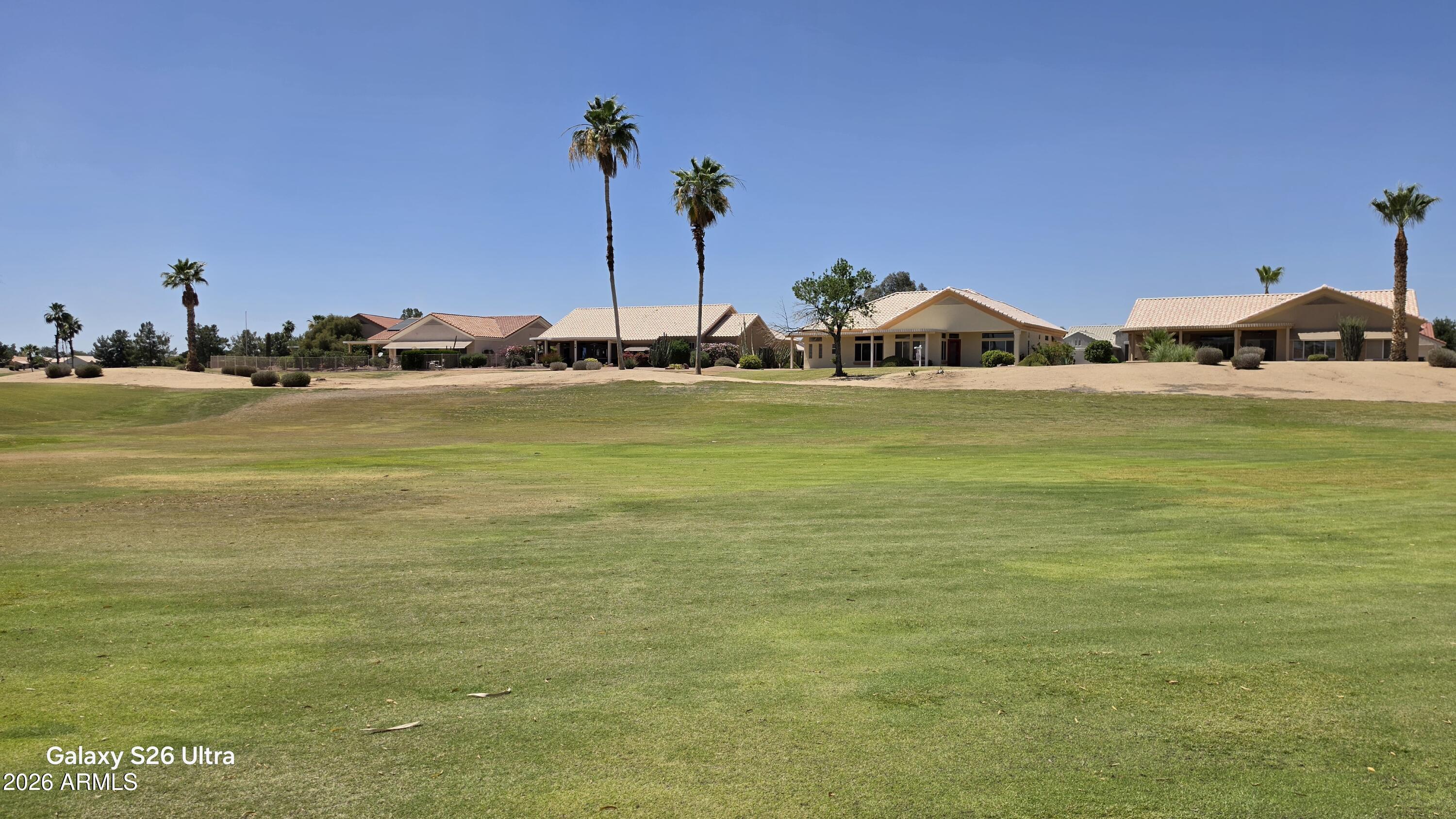 Premium Golf course lot located on 2nd T-box of Desert Trails Course*Panoramic views overlooking the beautiful course with Mtn. views* Huge Kitchen w/island, pull outs, pantry, smooth cooktop, plus the owner has left cookware for the upgraded cooktop, built in oven/microwave, includes a French door refrigerator, all SS appliances new in 2025* Included upgraded front load washer/dryer*Relax in you luxurious spa like primary bath w/soaking tub and separate shower* private toilet room*large primary closet*2nd bedroom suite w/private bathroom*3rd bedroom split w/bathroom in the same area*No Carpet! Waterproof Luxury vinyl flooring throughout*3 1/2 car Garage w/epoxy flooring & storage cabinet*roof 2025* 50 AMP outlet for RV's* Beautiful10 ft ceilings*Both AC's less than 15 years old !+ more Sun City West is the place to be!  Enjoy 7golf courses, pickleball,  4 pools, baseball, bowling, Billiards,  library, theatre, goofy golf, Bocce ball, Walking and biking trails, Dog Park, just to name a few. Literally 100's of chartered clubs and activities, year round enjoyment,  there is something for everyone! Near Shopping and dining.
