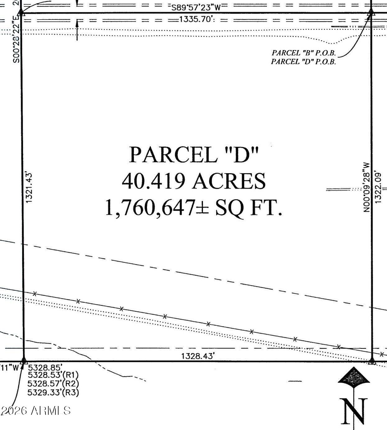 No subdivision - Parent Parcel APN 408-11-033D PARCEL ''D'' - Land