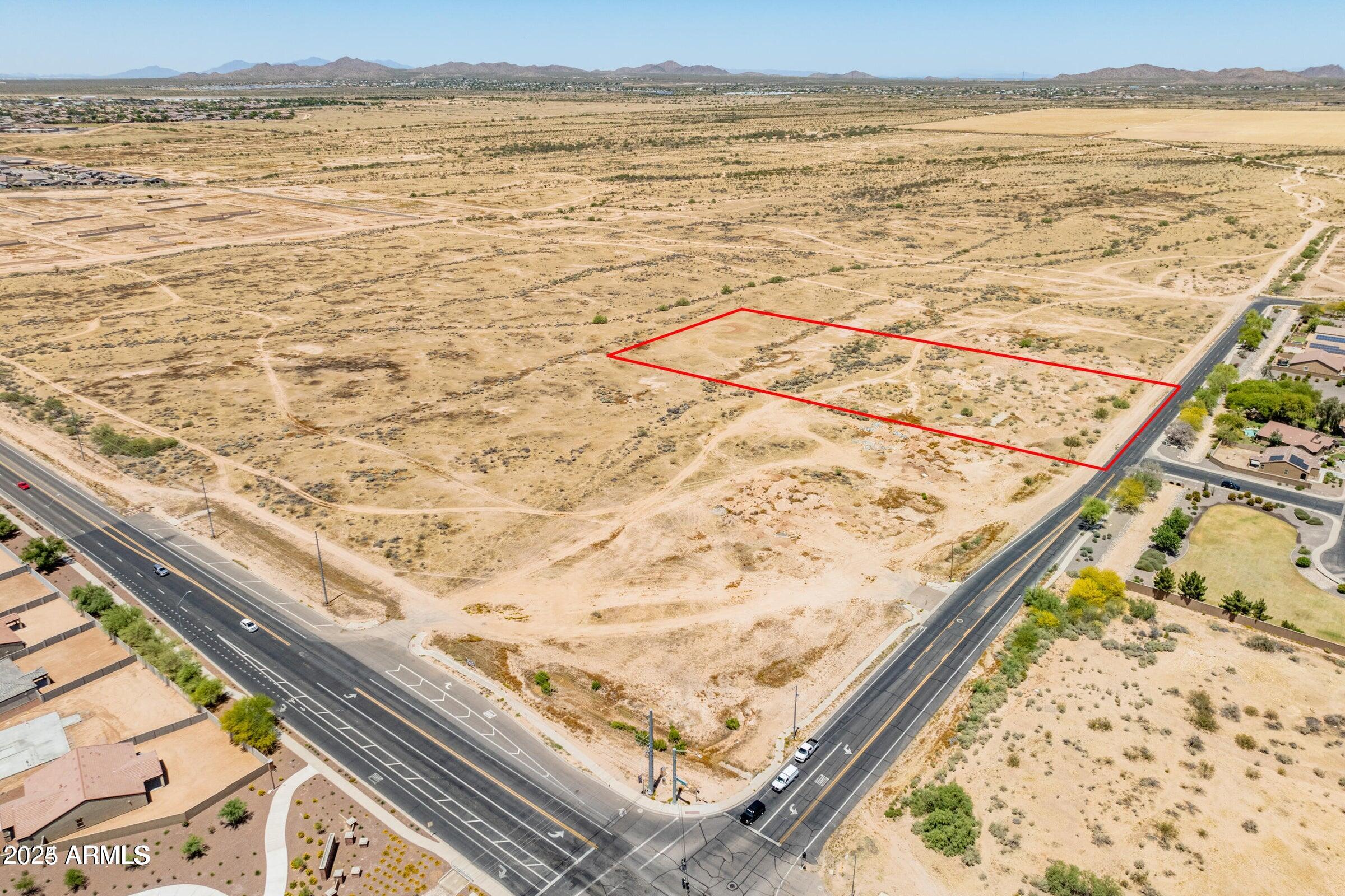 Great 5 acre Commercial parcel in fast growing area of Casa Grande. In close proximity to several approved projects already confirmed by City. B-2 Zoning allows for many uses. This property is located 1 mile west of MCCartney and  I-10 interchange. Seller may consider selling all or part. Seller may consider Seller Carryback terms. One of the principals holds and active Associate Brokers License in the State of Arizona.