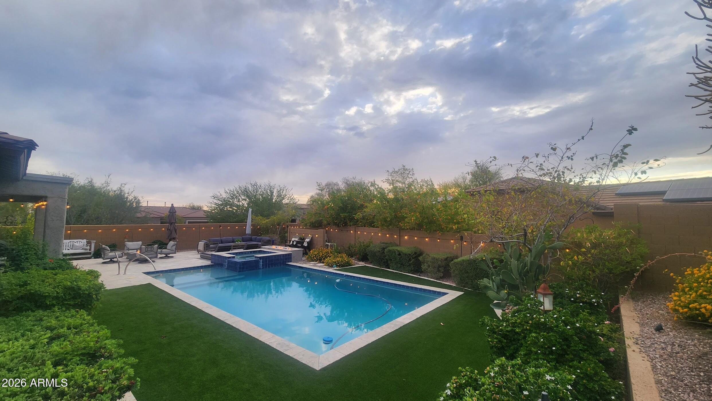 Enjoy the Arizona lifestyle in this beautifully maintained 3-bedroom, 2-bath home located in the highly sought-after Fireside at Norterra master-planned community. Fresh interior paint creates a bright, move-in-ready retreat, while the spacious floor plan offers comfortable living for seasonal or year-round residents. Relax in your private resort-style backyard featuring a sparkling heated pool, perfect for soaking up sunny days and entertaining family and friends. Residents enjoy access to Fireside's award-winning community center with fitness facilities, pools, tennis courts, and scenic trails. Conveniently located near shopping, dining, golf, I-17, Loop 303, and the nearby TSMC campus. A perfect lock-and-leave winter escape or full-time Arizona home.