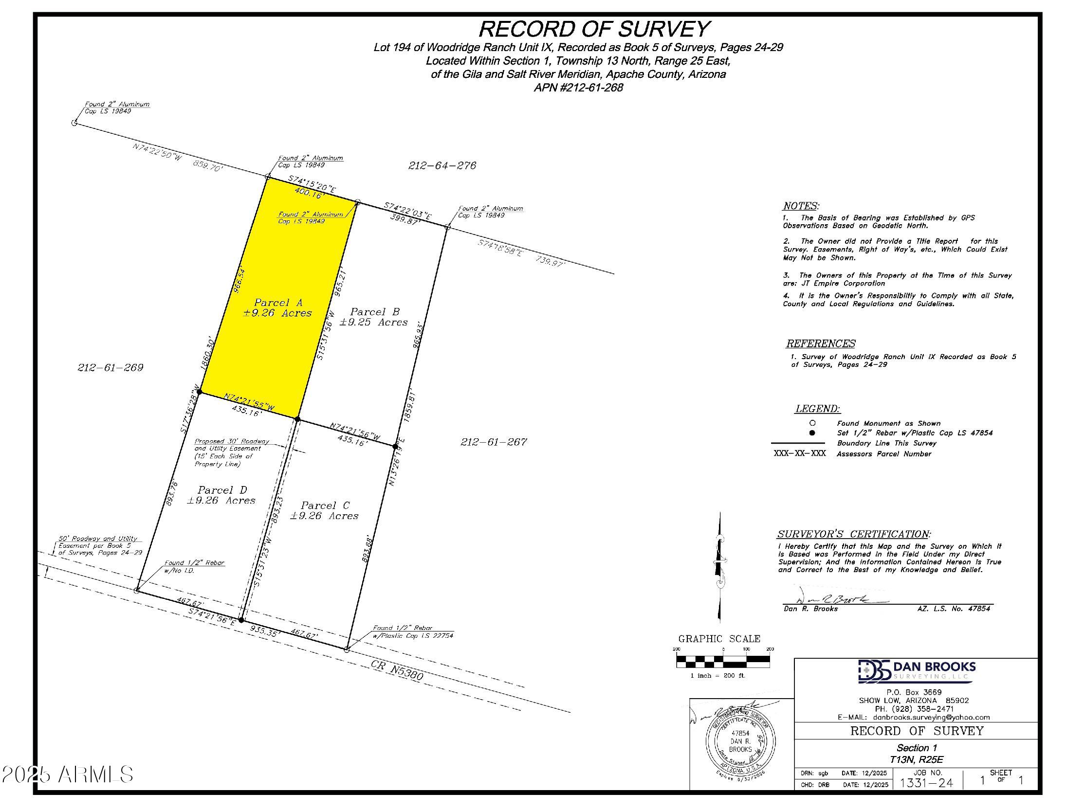 LARGE 9.25 ACRE PARCEL FOR SALE NORTH OF CONCHO, AZ. IDEAL FOR OFF-GRID/RECREATIONAL USE. PERFECT AREA FOR YOUR WEEKEND GETAWAY FROM THE CITY. ADJACENT 9.26 ACRES TO THE S ALSO FOR SALE. APPX 5800 FT ELEVATION. ZONED AGRICULTURE. NW 9.26 ACRE PORTION OF APACHE COUNTY PARENT PARCEL 212-61-268 REFERRED TO AS PARCEL A ON SURVEY.*SELLER MAY CARRY*BUYER TO VERIFY SCHOOLS, ZONING / USE , UTILITIES, ACCESS & ALL INFORMATION* DIRECTIONS: AZ HWY 180A/CR N5323 (JUST  SOUTH OF MP 350)- W THEN S ON N5323 JUST UNDER 1.25 MILES, W THEN N ON N5576 JUST OVER 1.25 MILES, W ON N5366 JUST UNDER ¼ MILE, N ON N5578 JUST OVER ¼ MILE, N ON N5577 1 MILE, W ON N5380 JUST OVER ¼ MILE. PARCEL APPX 930 FT TO THE NORTH. DO NOT USE ADDRESS TO LOCATE, USE COUNTY GIS MAPS & GPS COORD 34.556772, -109.650992