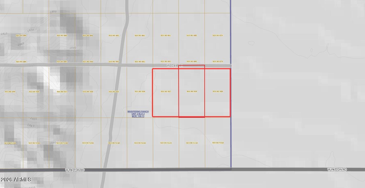13+ acre parcel near Patton Road in the growing area of Wittmann, AZ. This spacious property offers flexibility for agricultural use, equestrian or livestock activities, recreation, RV parking, outdoor storage, or a private ranch-style retreat. 3 parcels 503-90-507, 503-90-508, 503-90-509.