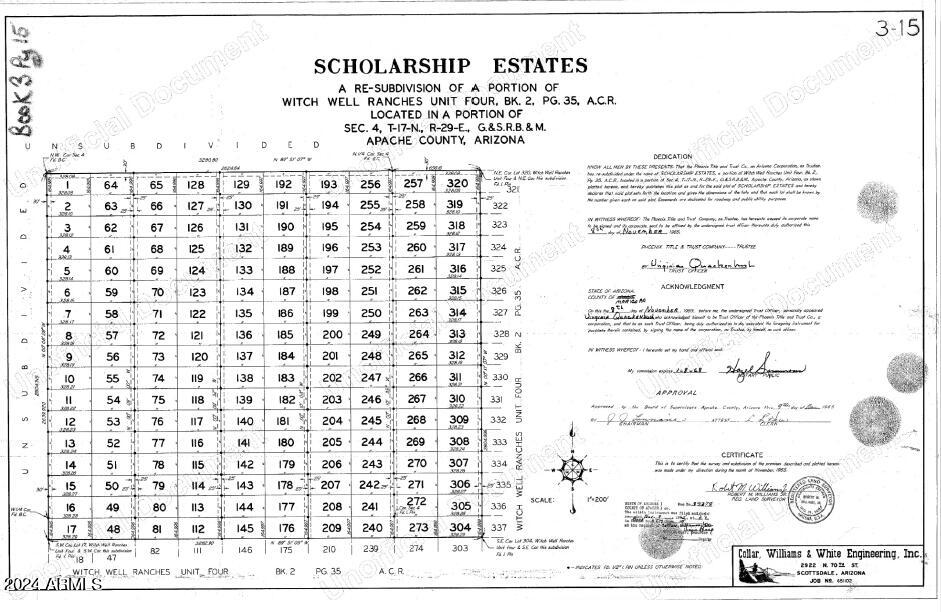 SCHOLARSHIP ESTATES - Land