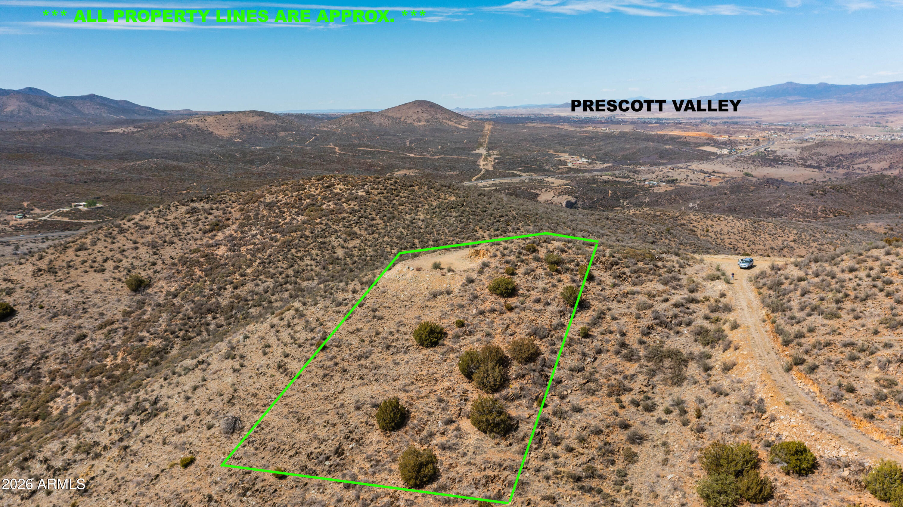 Extraordinary hilltop acreage with breathtaking panoramic views of the Bradshaw Mountains to the south, all the way to city light views of Prescott Valley!  Complete privacy, and unmatched serenity. A rare opportunity to own a truly unique piece of land with long-term investment potential in the path of future growth. Ideal for a luxury retreat, custom estate, or visionary investor seeking scarcity, beauty, and upside.  Sellers love to carry!  This property is priced to sell ASAP!  You MUST MUST see this property in person!!  Sellers are making it REAL easy to buy!