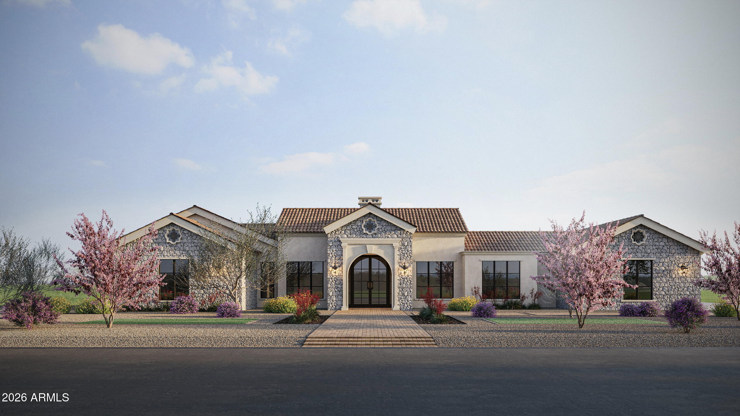 Luxury custom home under construction in a gated Queen Creek community with estimated completion in August 2026. This 5,553 sq ft residence offers 5 bedrooms, 7 bathrooms, and an open-concept design ideal for entertaining. Situated on a 1-acre lot, the property includes a 750 sq ft detached casita, walk deck, and 3-car garage. Buyer may personalize cabinetry, flooring/tile, and countertops within builder allowances; unused amounts will be credited at closing. Renderings and specs subject to change during construction.