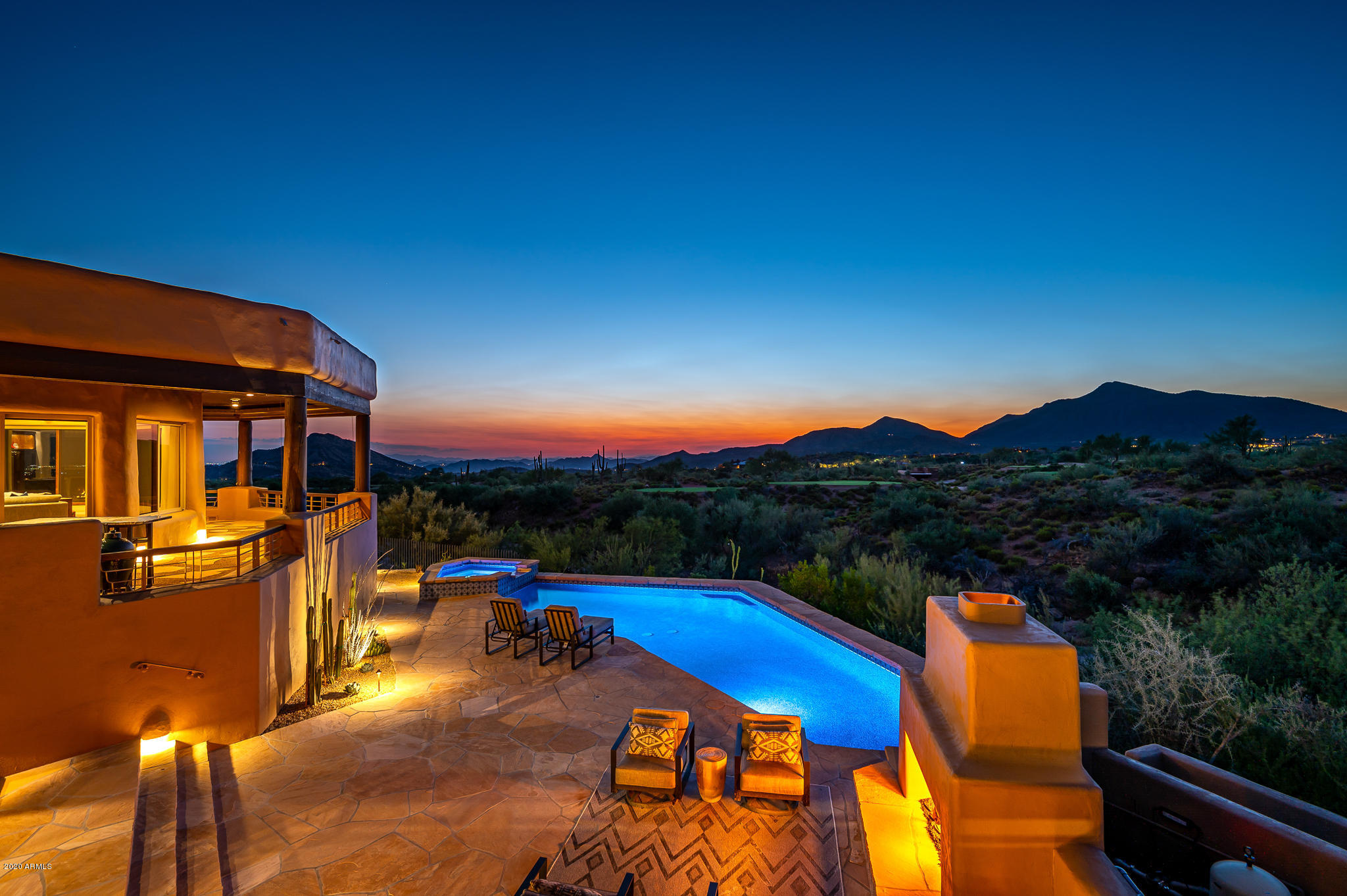 Multi-million dollar Remodeled Southwest Masterpiece!  New C. of O. issued in  Fall 2019. Private 1 Acre estate setting with 270 degree unobstructed panoramic views of Cochise's 15th Fairway and beyond to mountains, sunsets and city lights. Great room floor plan with cook's kitchen, excellent entertaining space, master bedroom, office and two elegant guest suites, plus wine room.  2020 technology and decor meets the glamor and charm of Santa Fe in every room and patio. Separate casita provides a game room,TV room , exercise room plus two bedroom guest suite with living room. Home is being sold with furniture and furnishings and artwork. A Must See Jewel in the Desert!