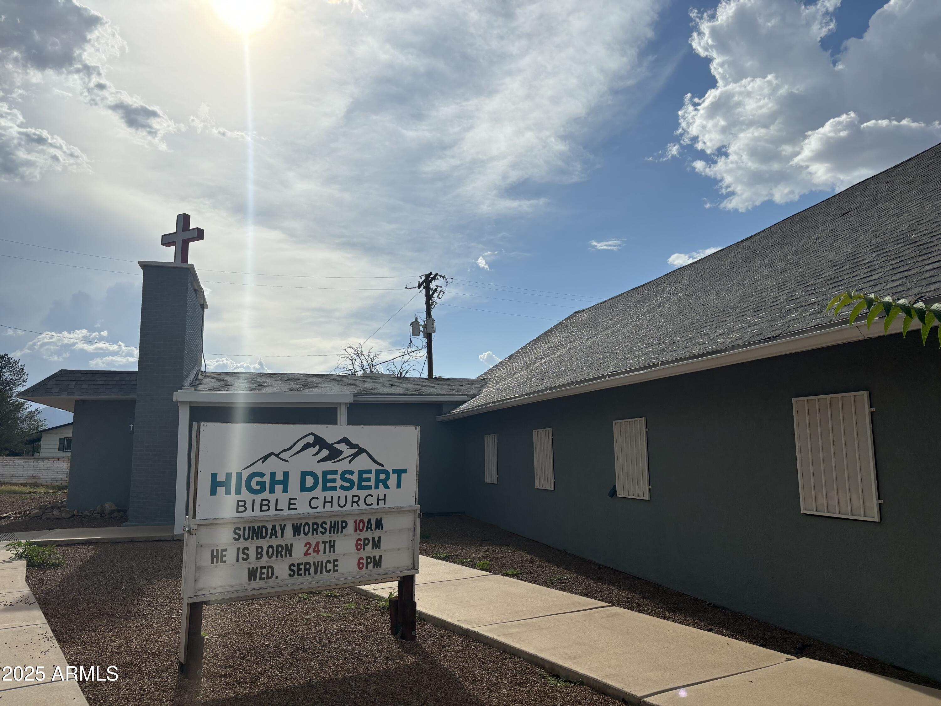 The property includes 2 parcels, 106-71-264 and 265 making this a .40 acre property. Parcel ending in 265 is parking. There is ample parking in this area as well as handicap parking in the front along the building. There is a large chapel area, baptismal font, numerous classrooms, a kitchen and dining area and an office.  roof does need work and the property is priced accordingly. The taxes are currently 0 due to the status. This is an opportunity that you will not want to miss. Cash offers only please.