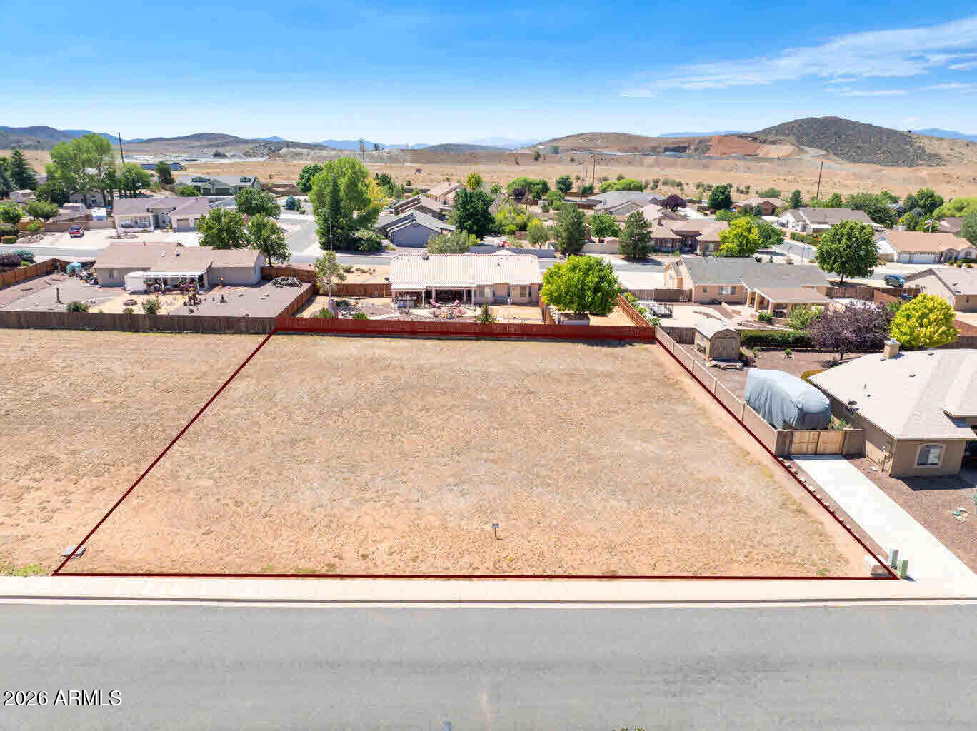 THIS FABULOUS, FLAT, BUILDABLE, 17,860 S/F (0.41 ACRE), LOT IS NOW ABAILABLE FOR SALE IN THE DESIRABLE PRESCOTT VALLEY, MINGUS WEST SUBDIVISION***THIS VIEW LOT IS READY FOR YOU AND YOUR CUSTOM HOME BUILDER TO CONSTRUCT YOUR DREAM HOME***RV GARAGES ALLOWED***CITY WATER & SEWER ARE TO THE PROPERTY LINE***EXISTING FENCE AT PROPERTY REAR (SOUTH) AND BLOCK WALL AT PROPERTY WEST SIDE***LOW HOA FEES***DON'T MISS YOUR CHANCE TO BUY ONE OF THE FEW LOTS AVAILABLE FOR SALE IN THE MINGUS WEST SUBDIVISION IN PRESCOTT VALLEY, ARIZONA***ADDRESS SIGN ONLY ON THIS LOT.